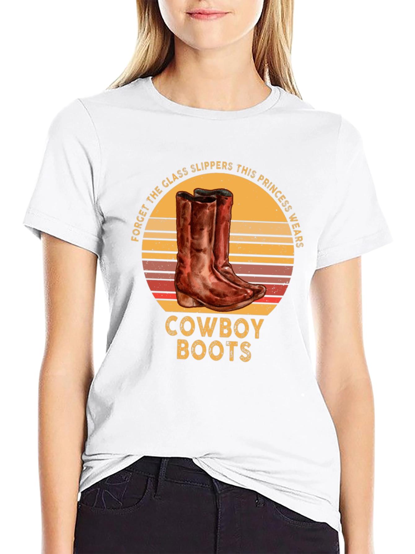 Cowboy Boots Princess Graphic T-Shirt