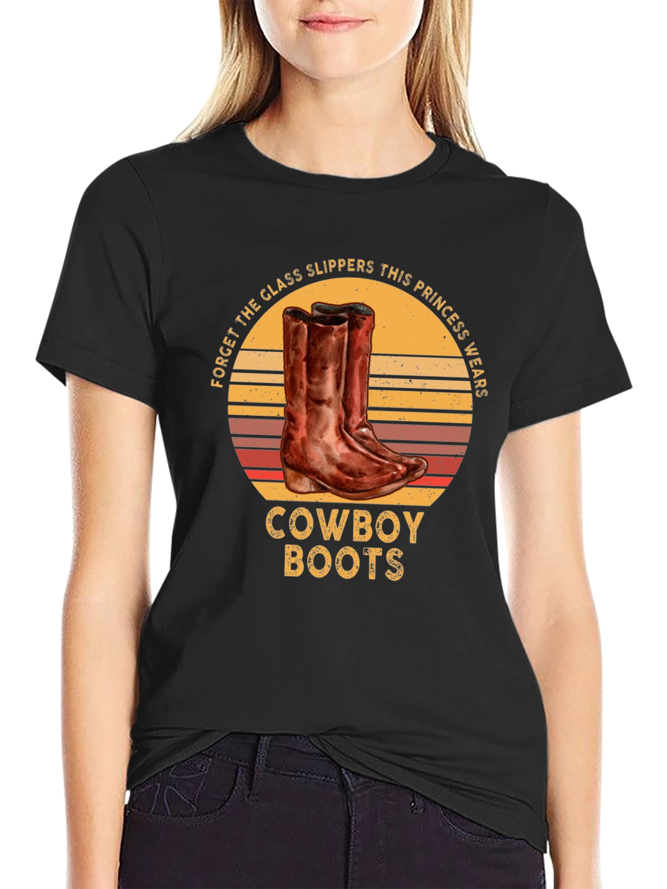 Cowboy Boots Princess Graphic T-Shirt