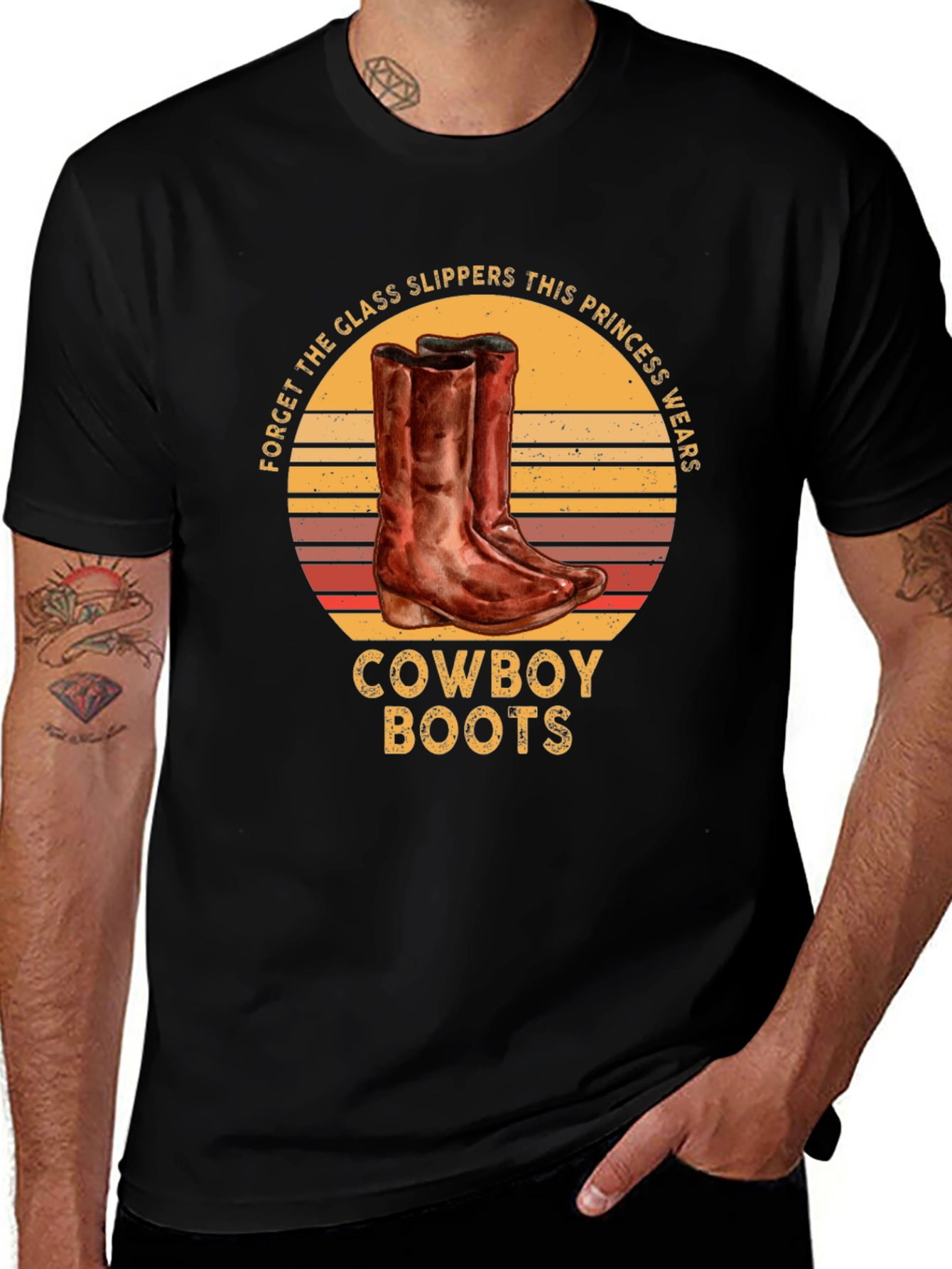 Cowboy Boots Princess Graphic T-Shirt