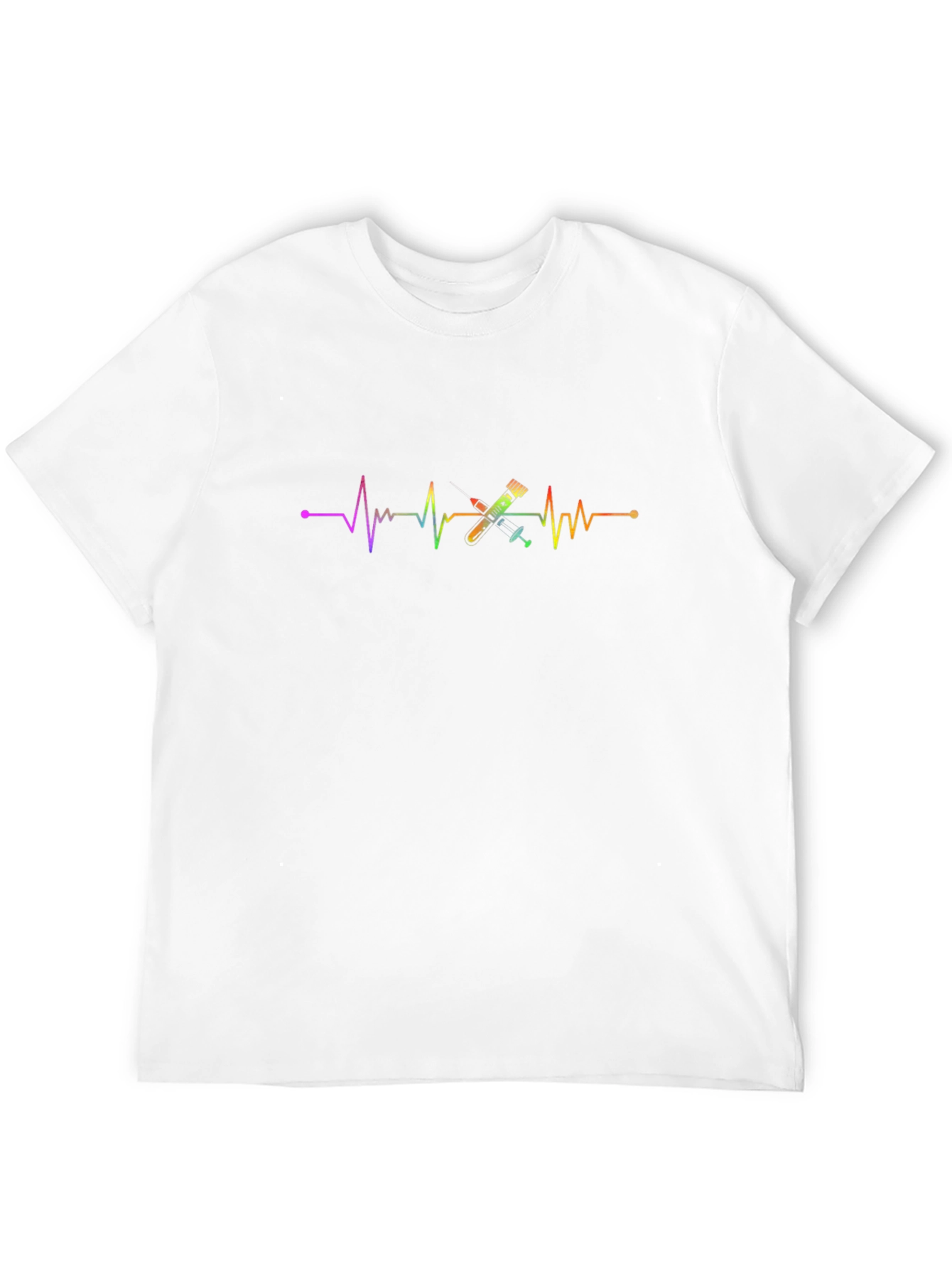 Rainbow Heartbeat Tattoo T-Shirt