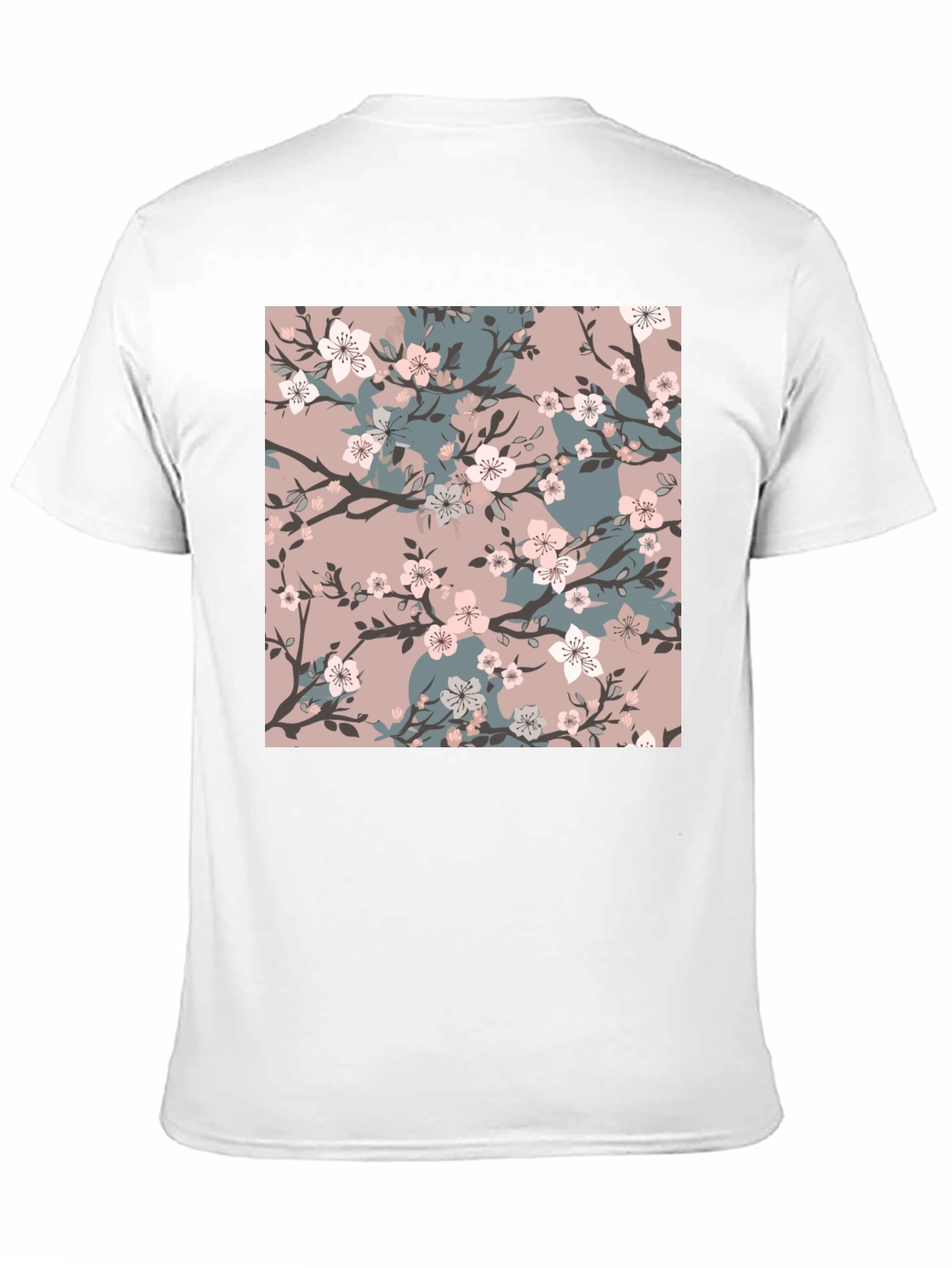 Floral Blossom Print Black T-Shirt