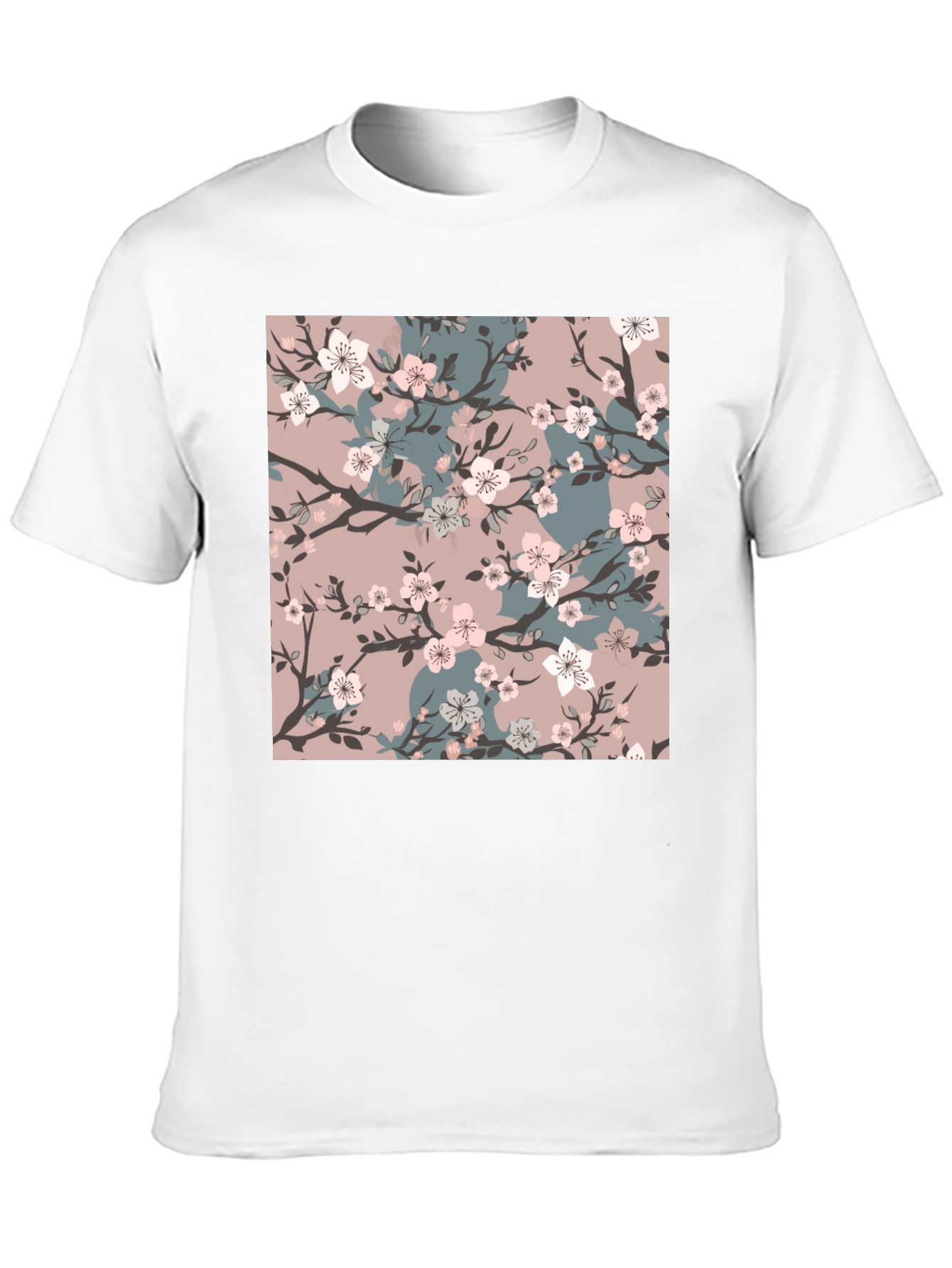 Floral Blossom Print Black T-Shirt