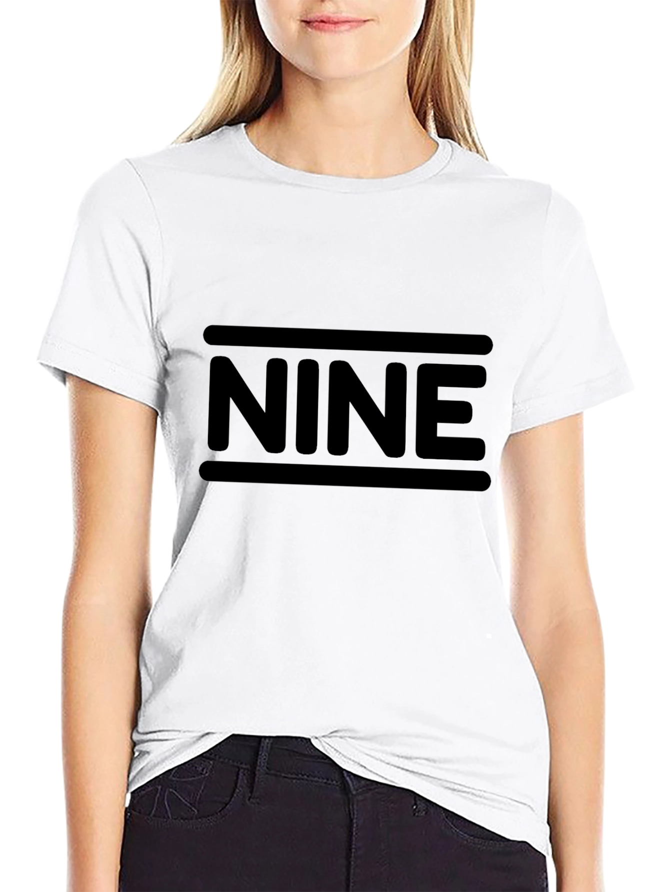 NINE Graphic Tee - Bold Black T-Shirt