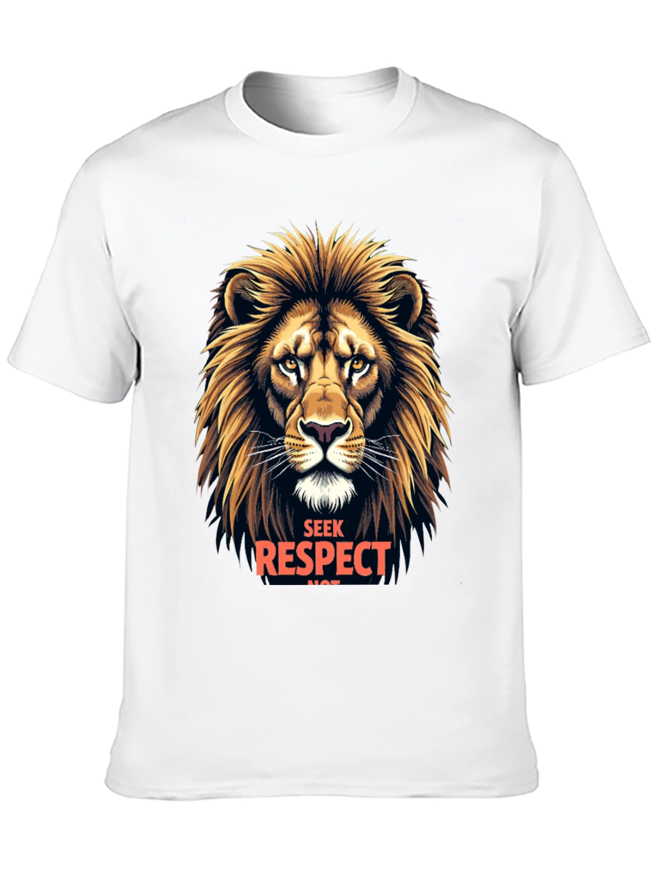 Seek Respect Lion Graphic T-Shirt