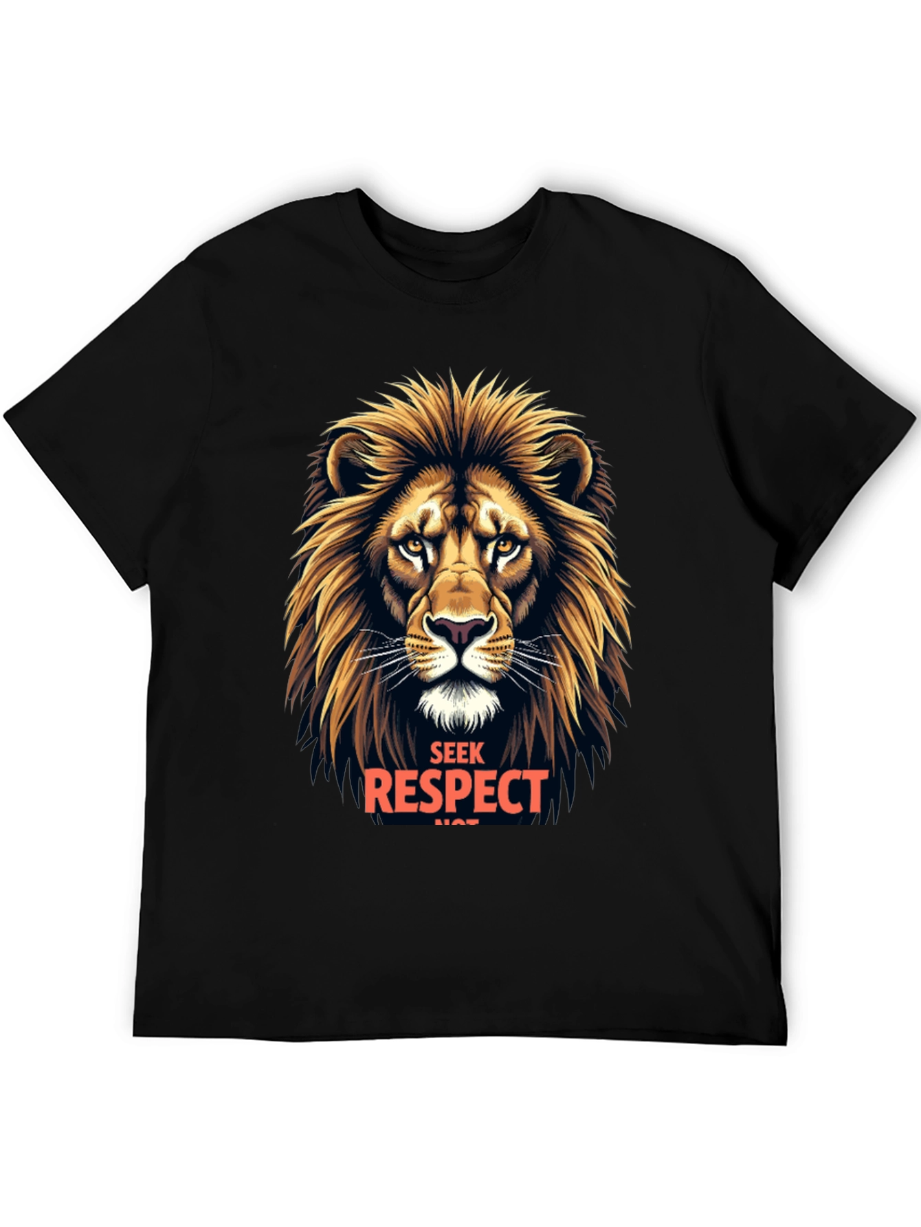 Seek Respect Lion Graphic T-Shirt