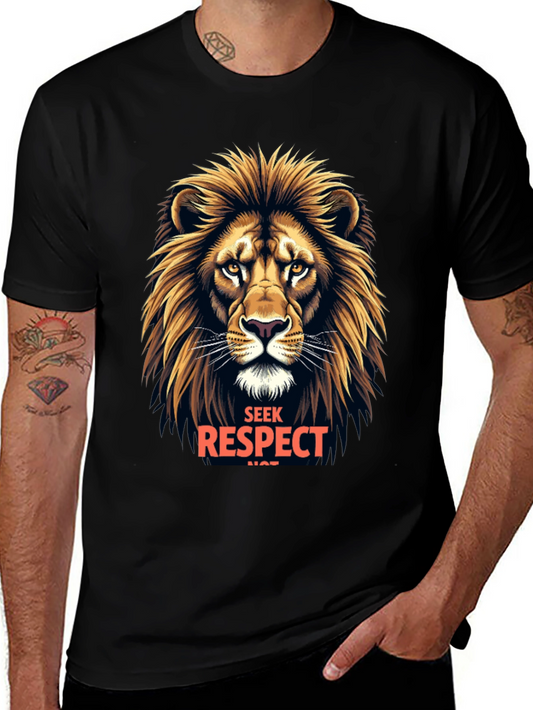 Seek Respect Lion Graphic T-Shirt