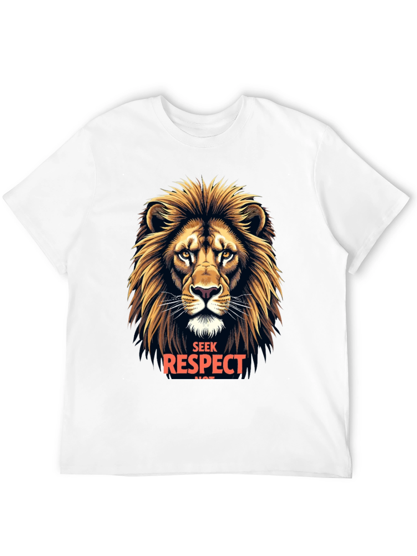 Seek Respect Lion Graphic T-Shirt