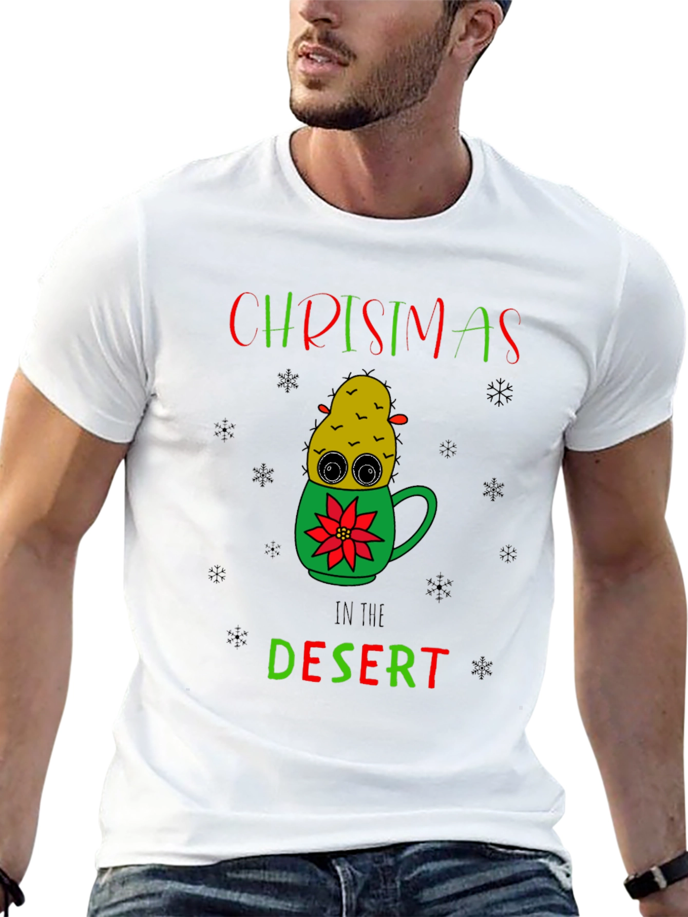 Christmas in the Desert Cactus T-Shirt