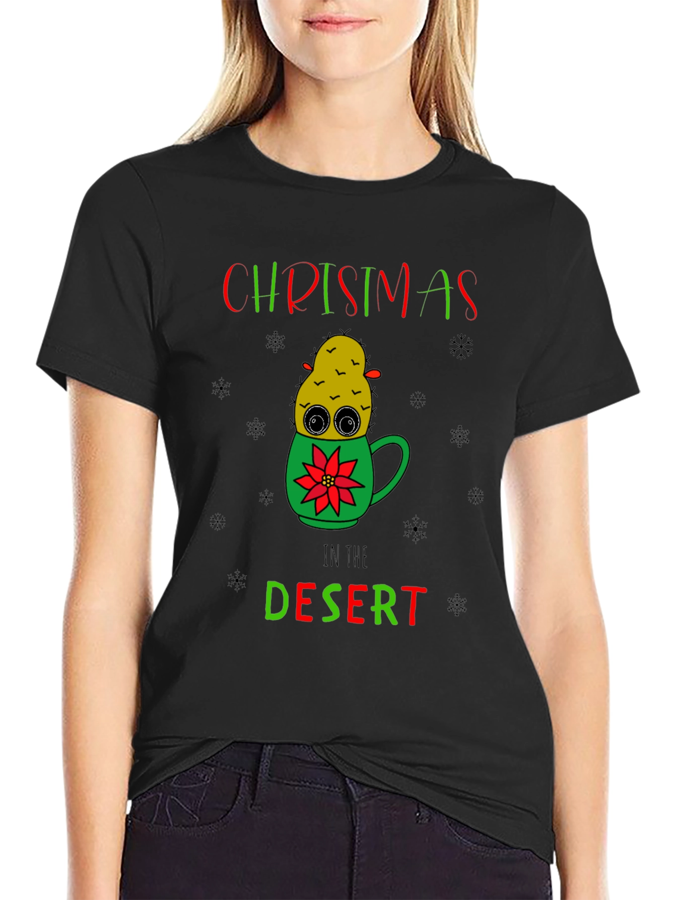 Christmas in the Desert Cactus T-Shirt