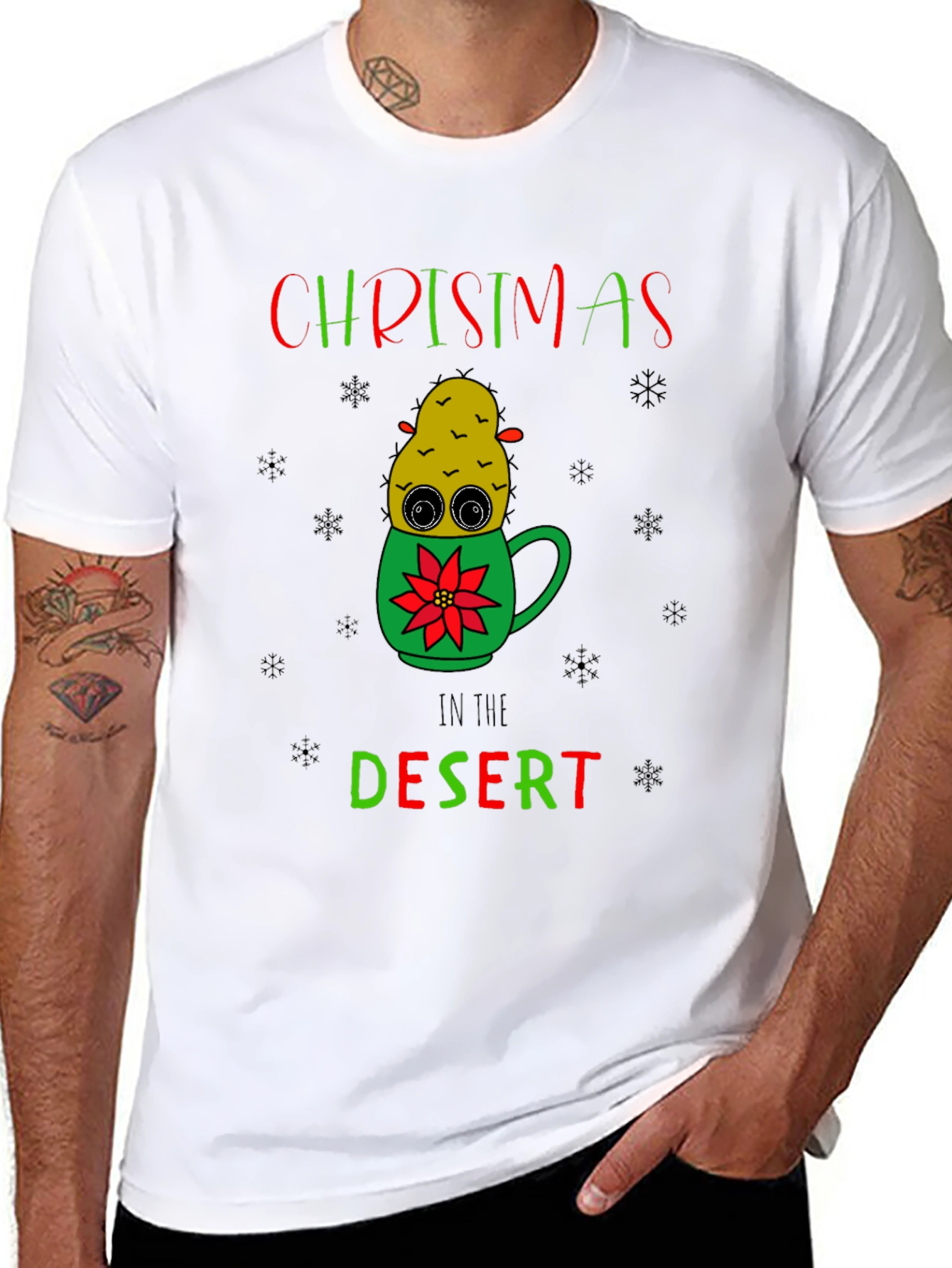 Christmas in the Desert Cactus T-Shirt