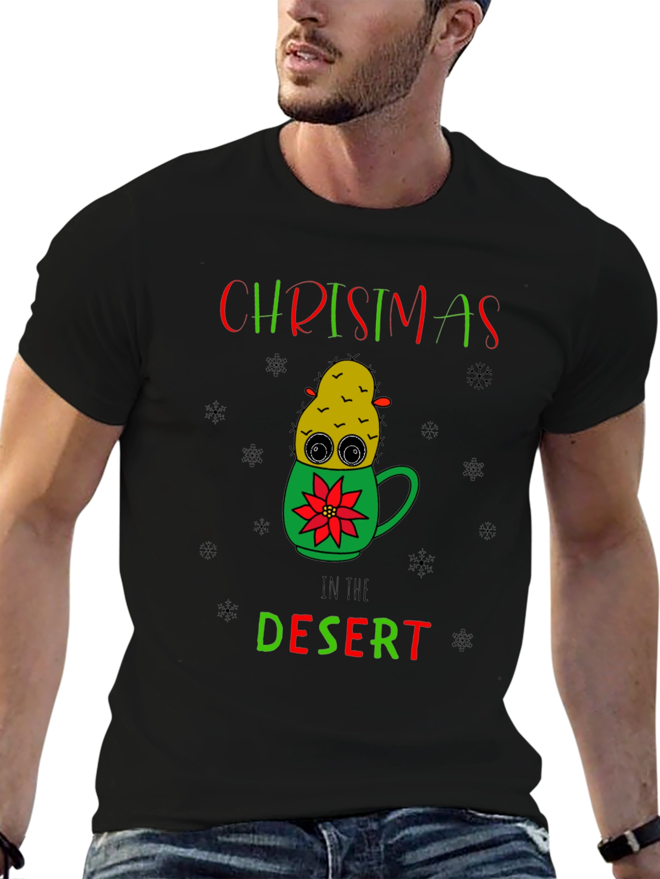 Christmas in the Desert Cactus T-Shirt