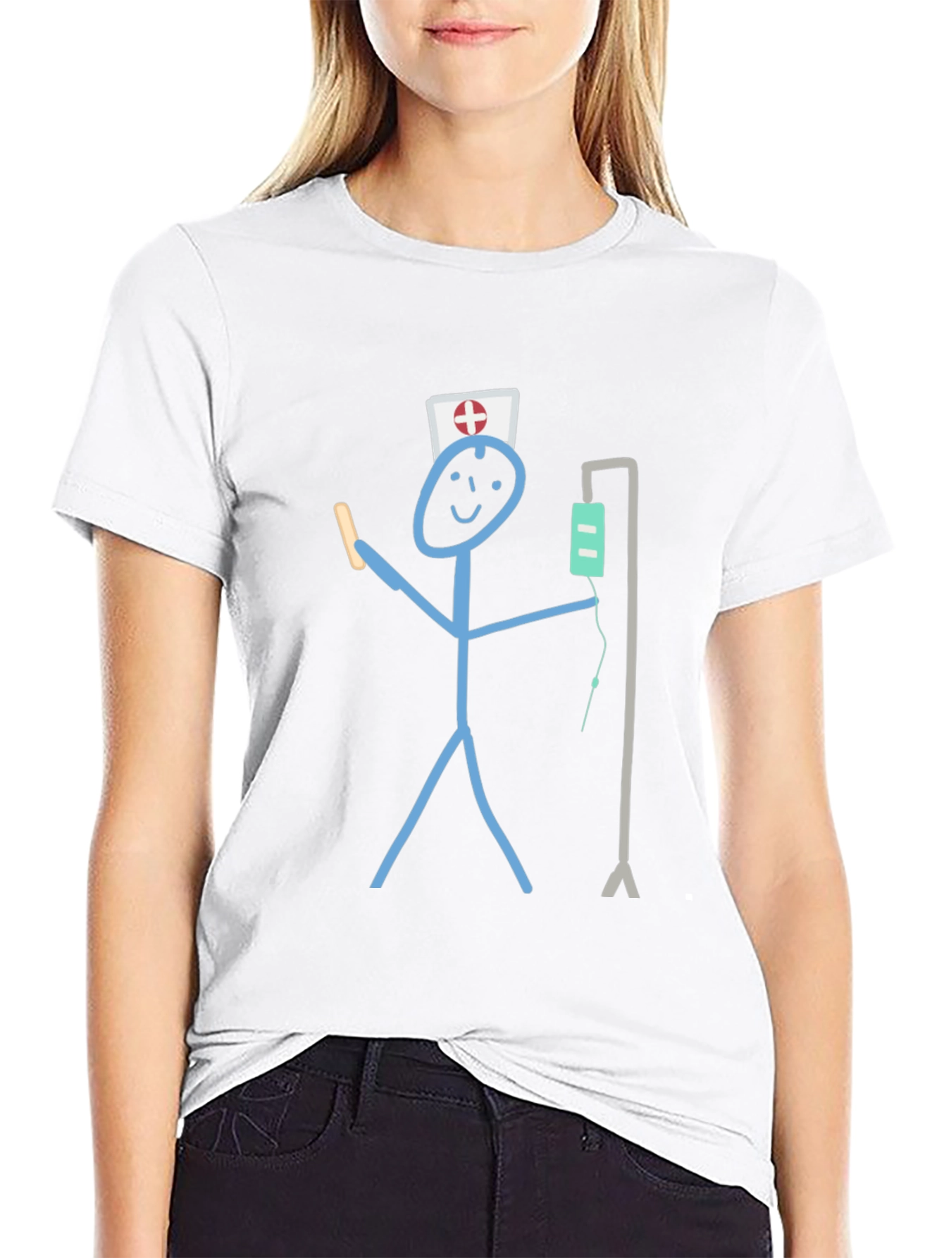 Funny Stick Figure Nurse T-Shirt