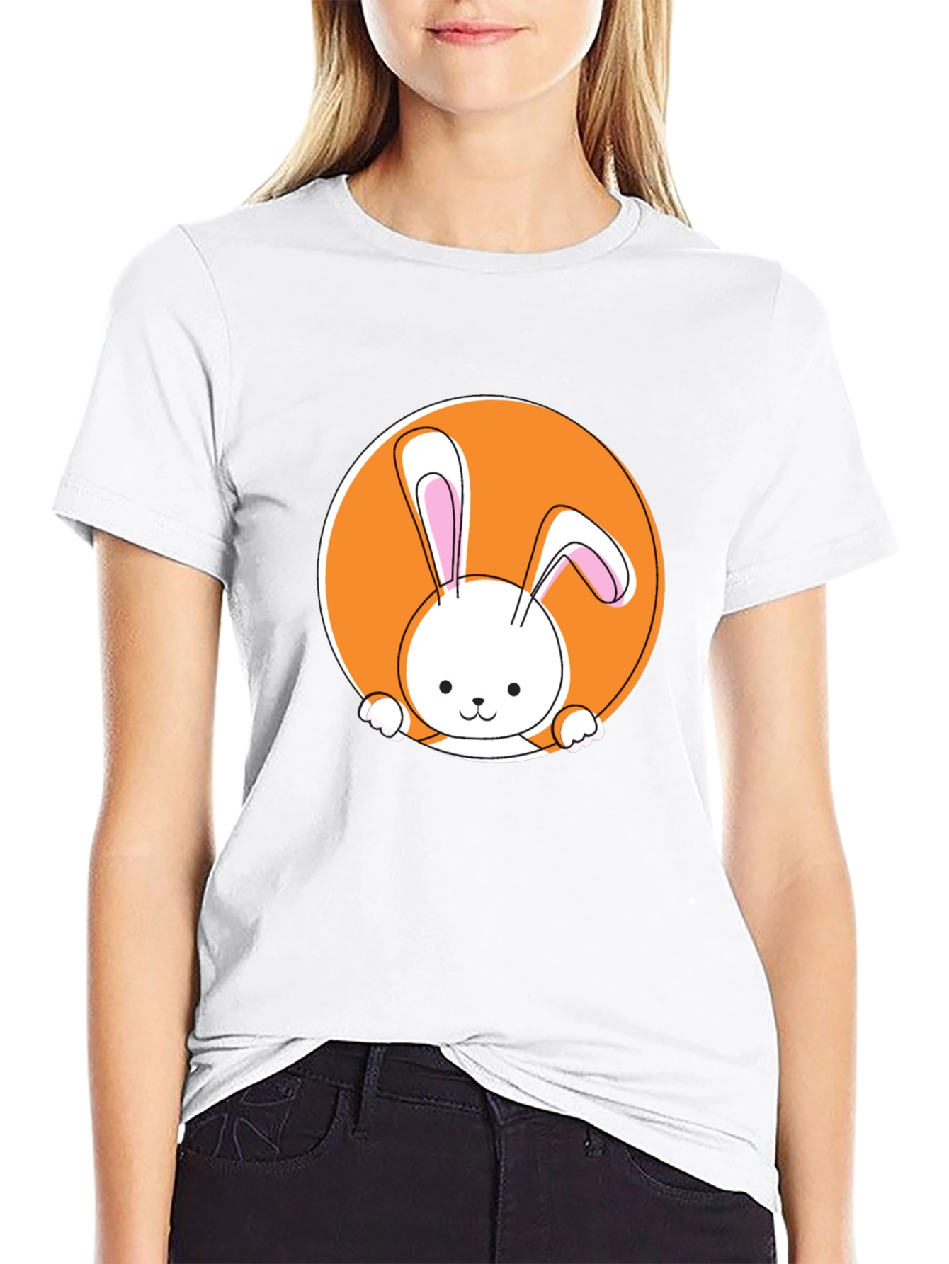 Cute Easter Bunny Graphic T-Shirt