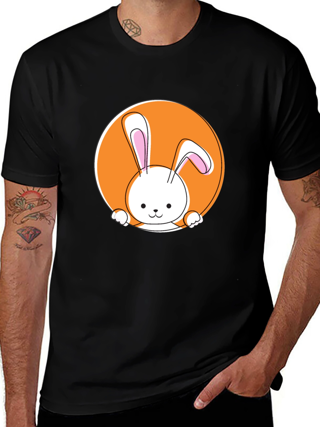Cute Easter Bunny Graphic T-Shirt