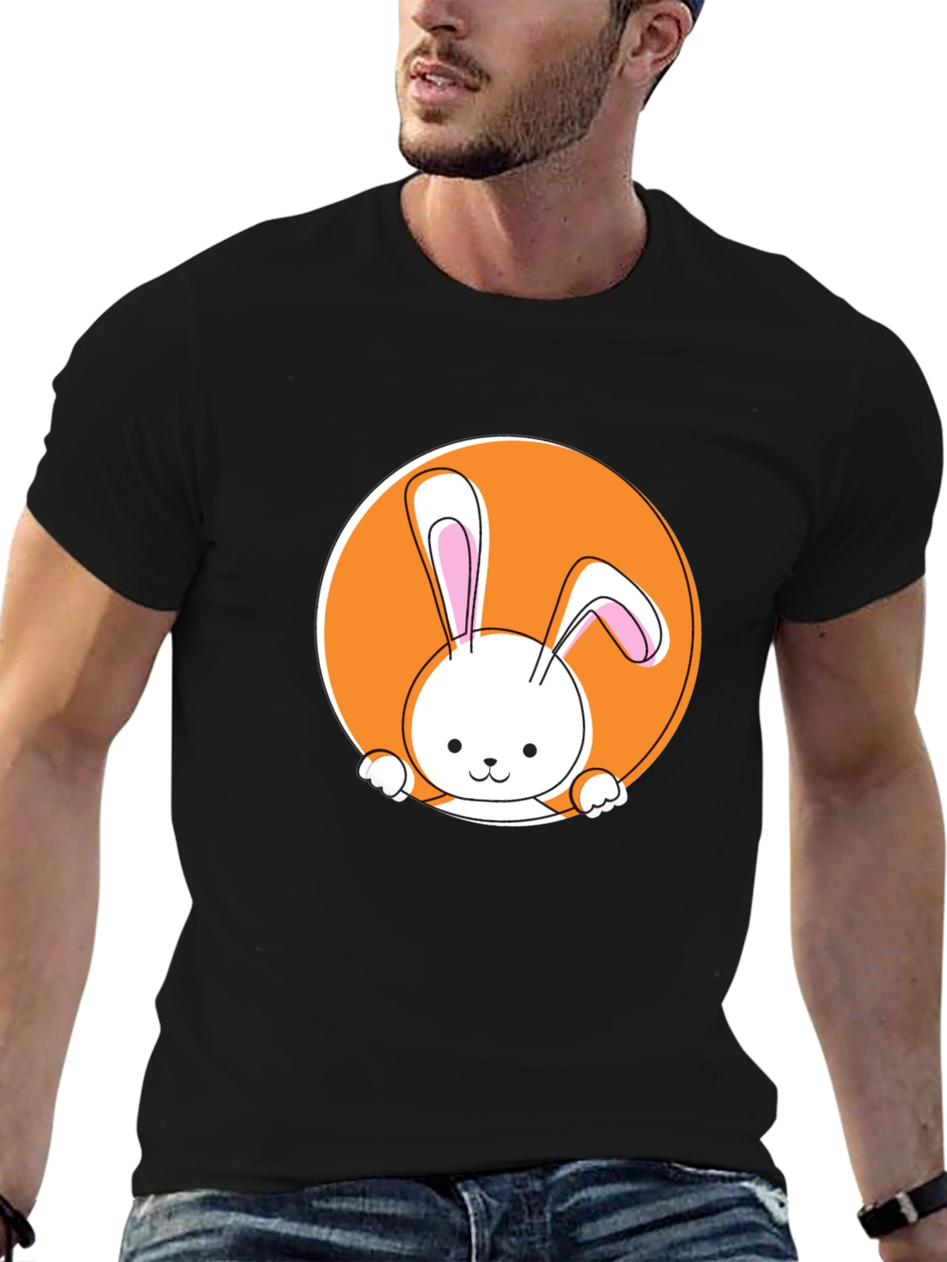 Cute Easter Bunny Graphic T-Shirt