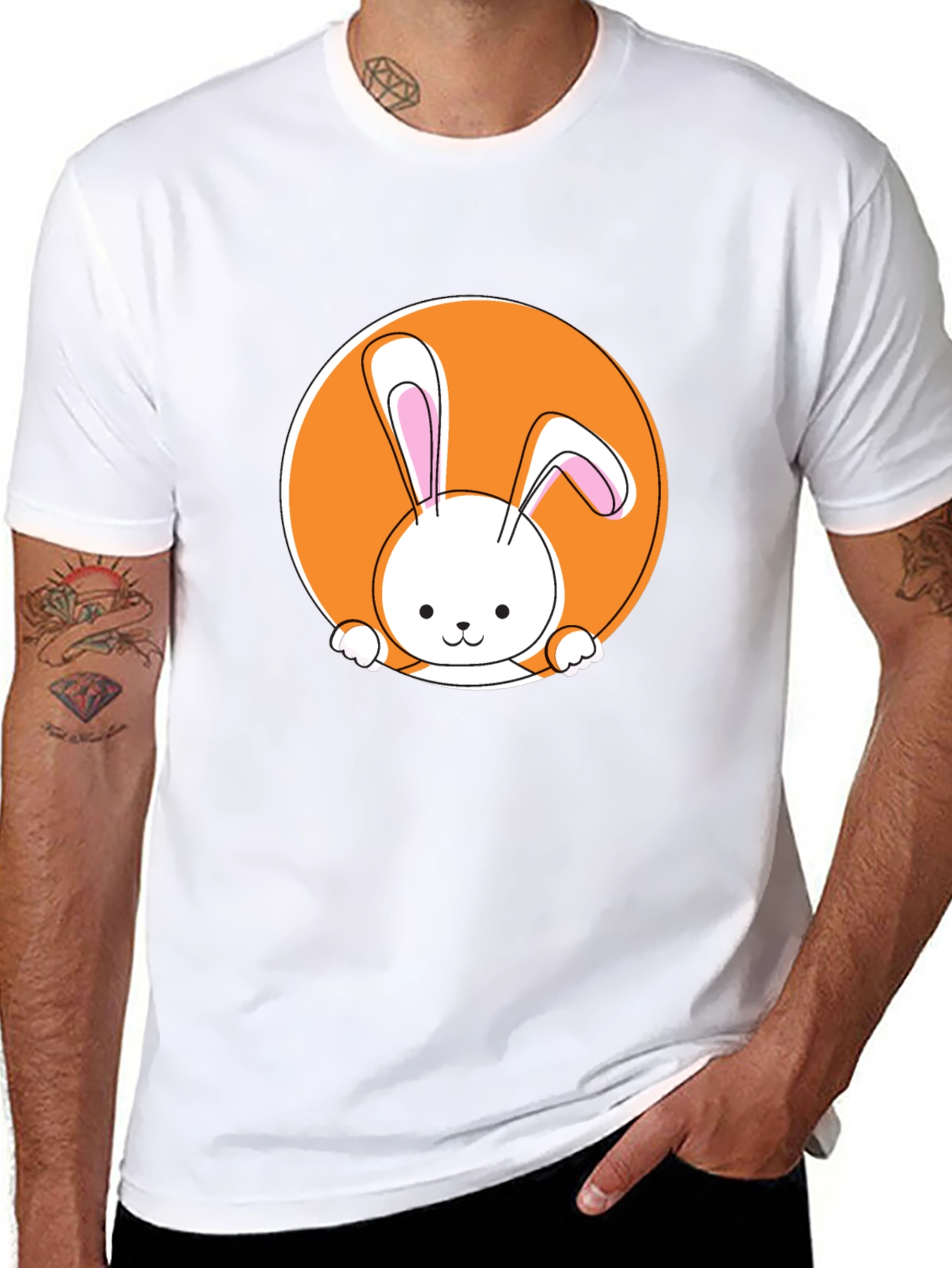 Cute Easter Bunny Graphic T-Shirt
