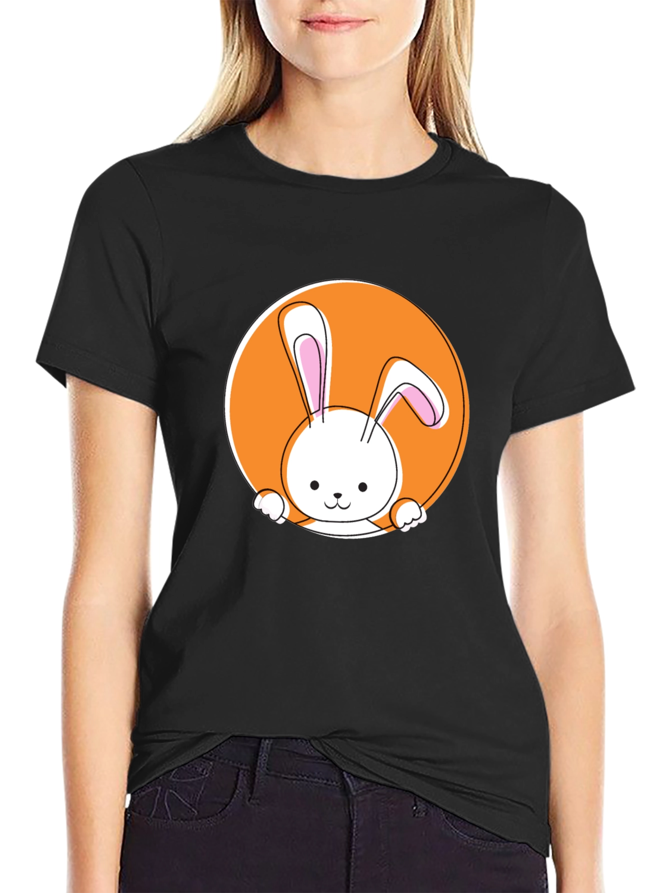 Cute Easter Bunny Graphic T-Shirt