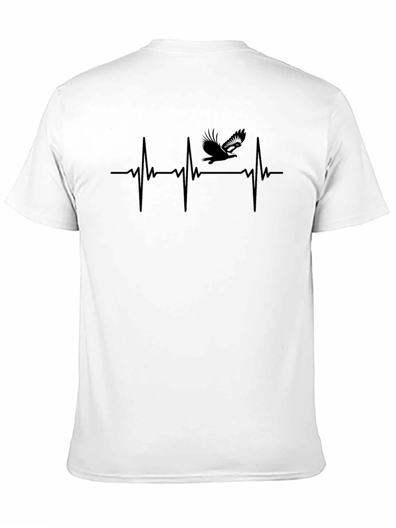 Eagle Heartbeat Graphic Print Tee - Black