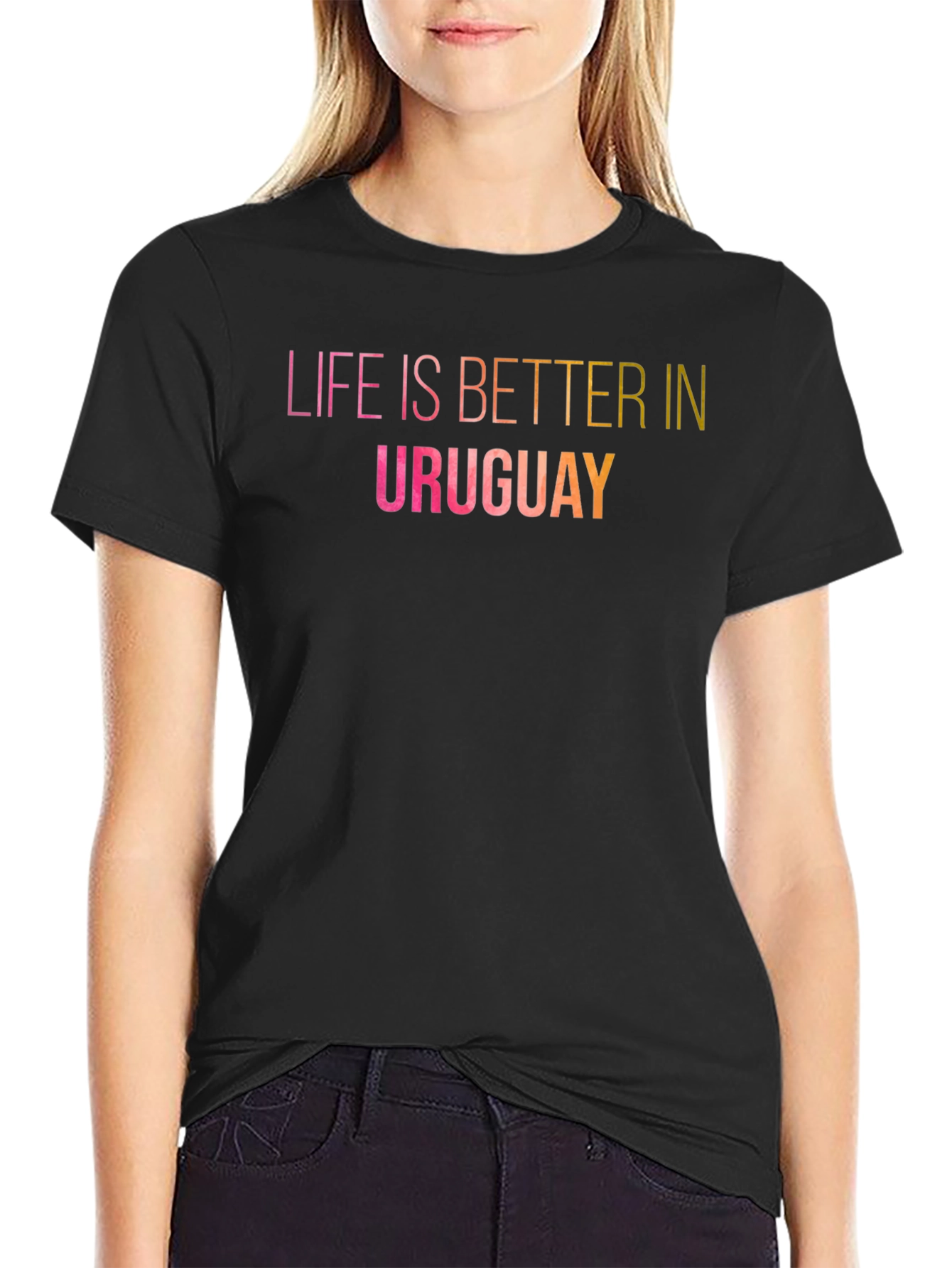 Life is Better in Uruguay Novelty Graphic Tee