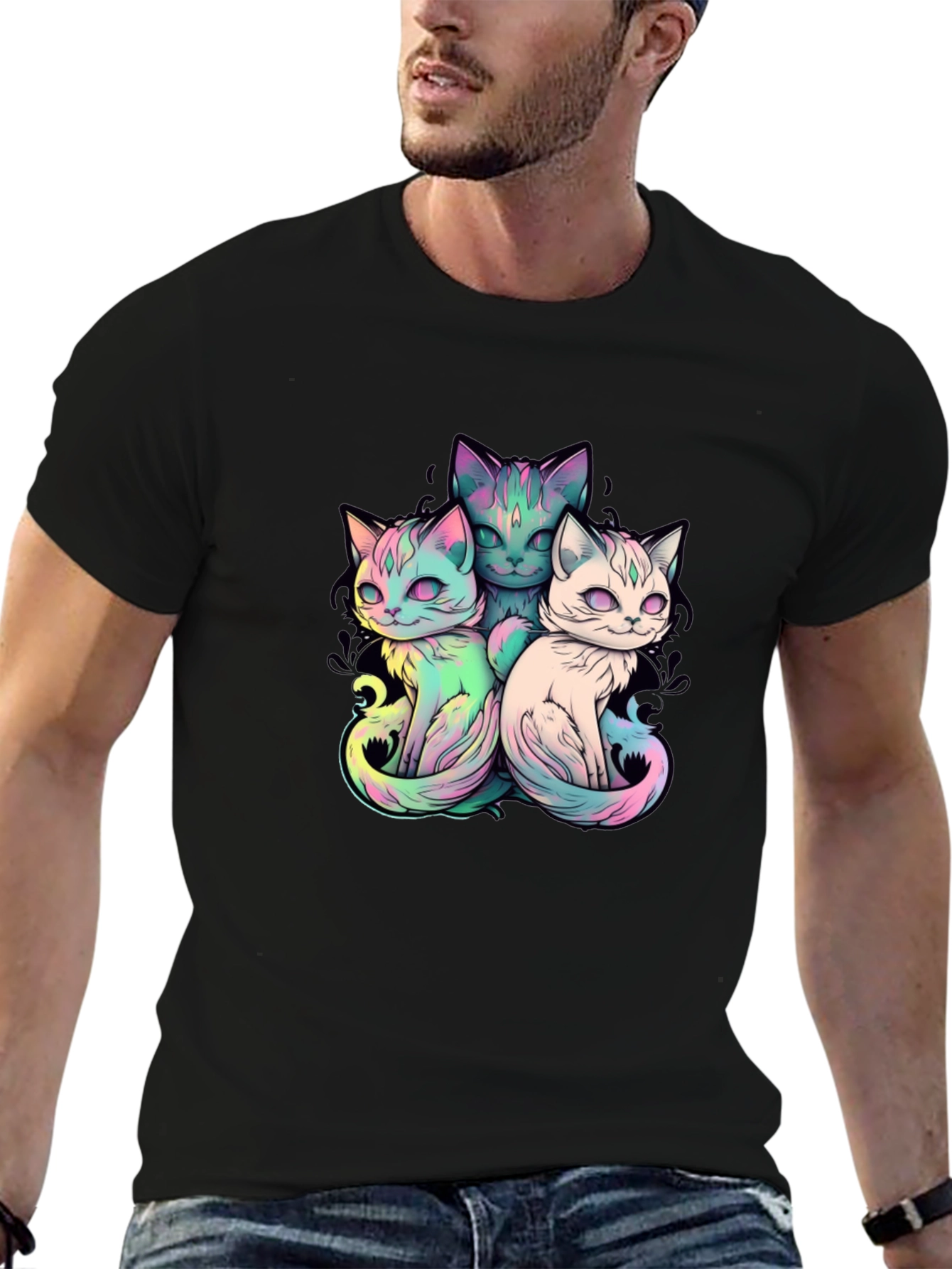 Cute Cats T-Shirt - Unisex Black Tee