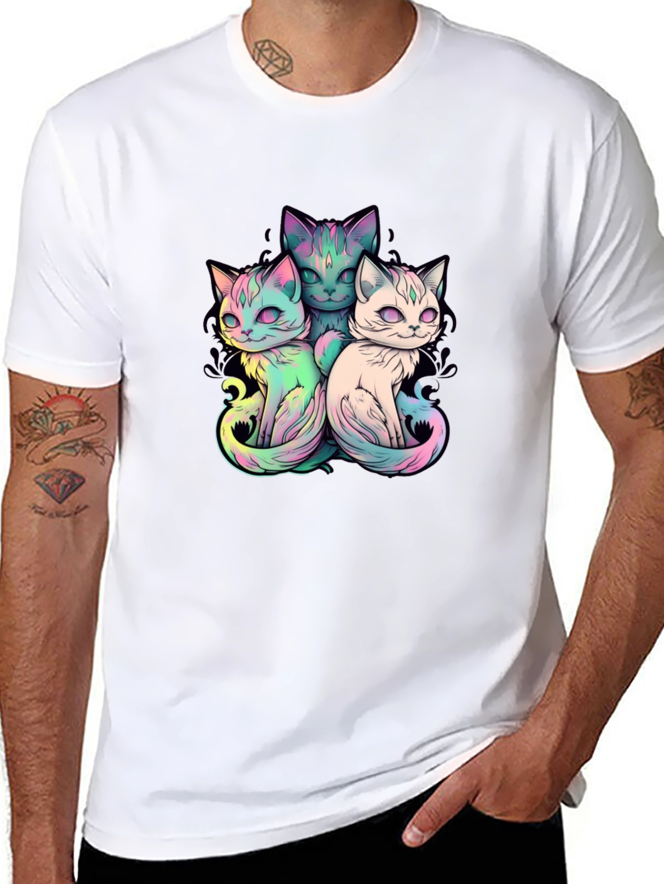 Cute Cats T-Shirt - Unisex Black Tee