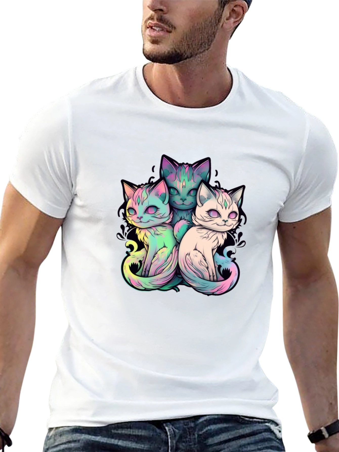 Cute Cats T-Shirt - Unisex Black Tee