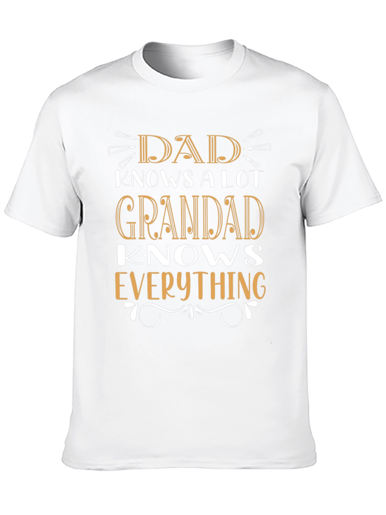 Dad/Grandad Knows Everything Black Graphic T-Shirt