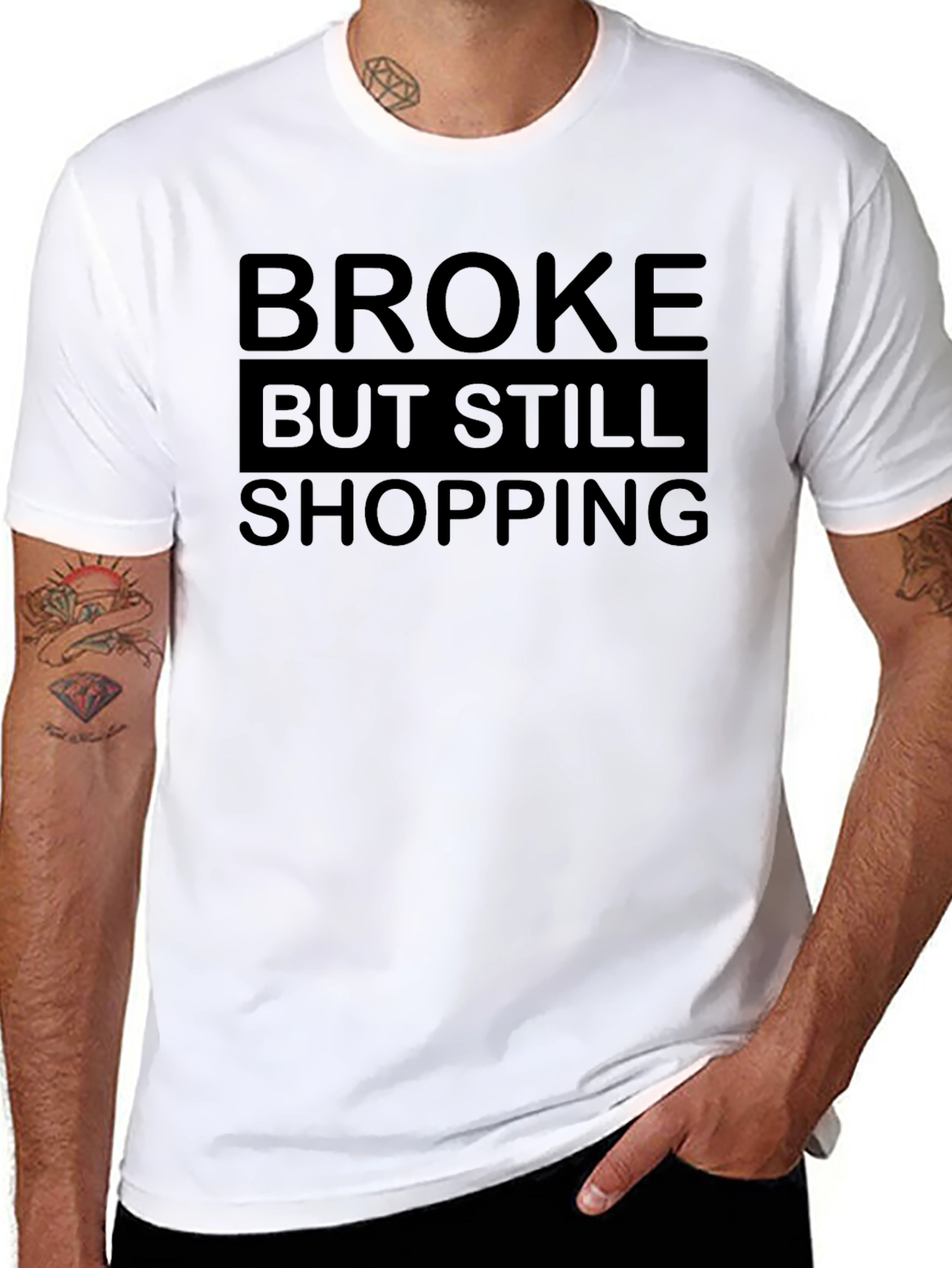 Broke But Still Shopping Graphic Tee