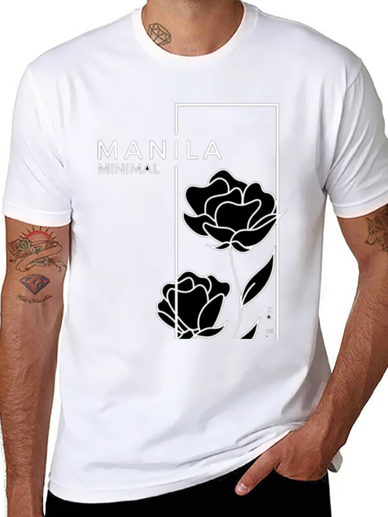 Manila Minimal Floral Graphic T-Shirt