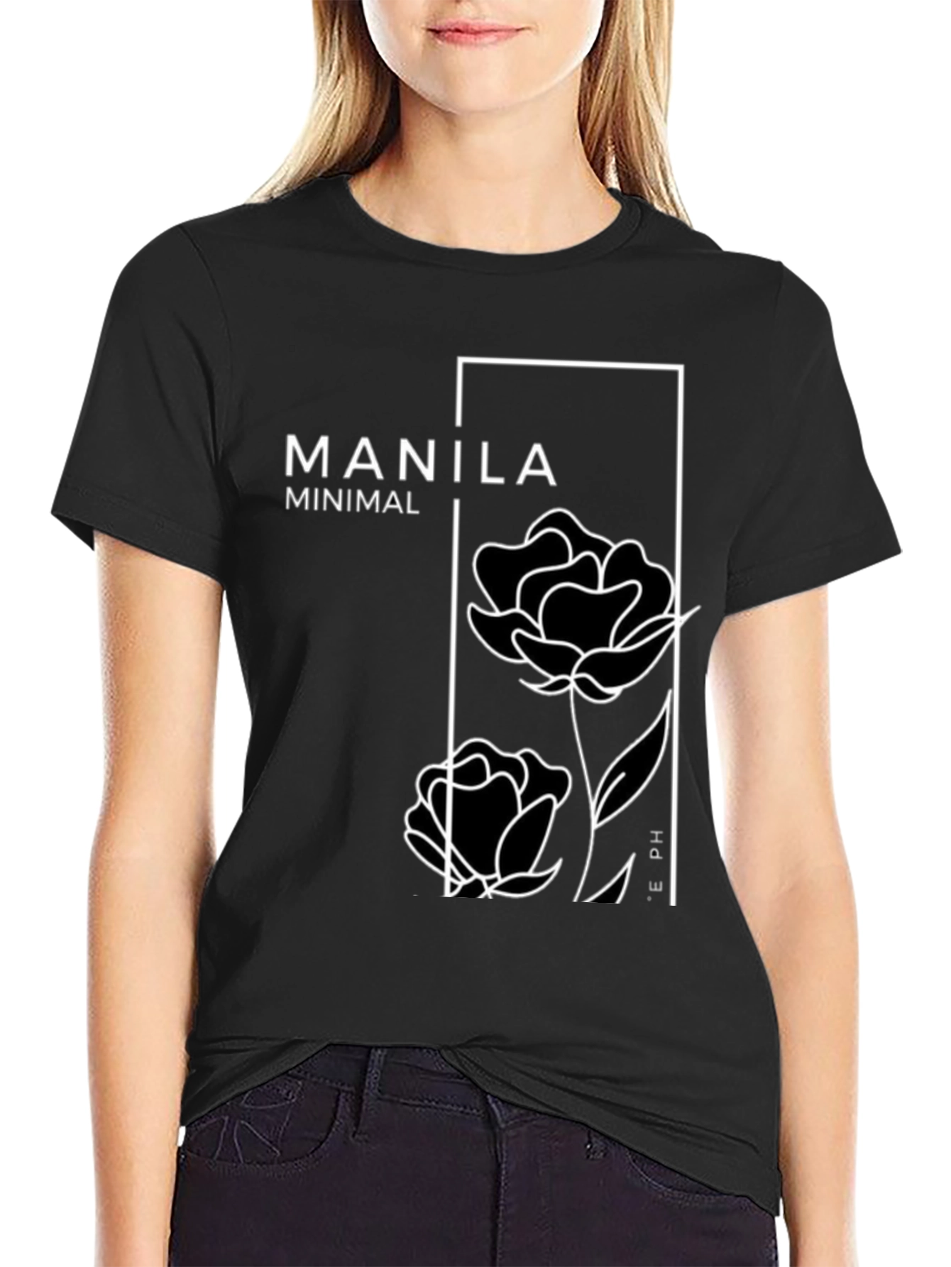 Manila Minimal Floral Graphic T-Shirt