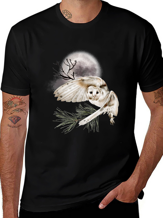 Owl Moon T-Shirt - Stylish Graphic Tee for Bird Lovers