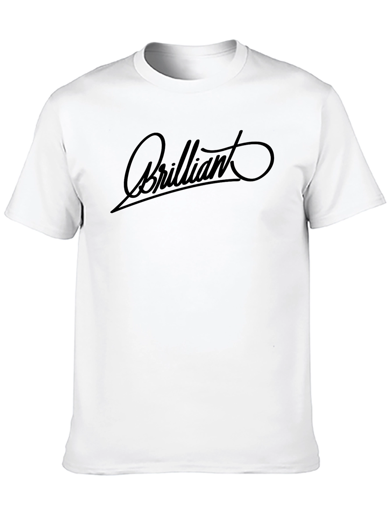 Brilliant Graphic Tee - Black Cotton Casual T-Shirt