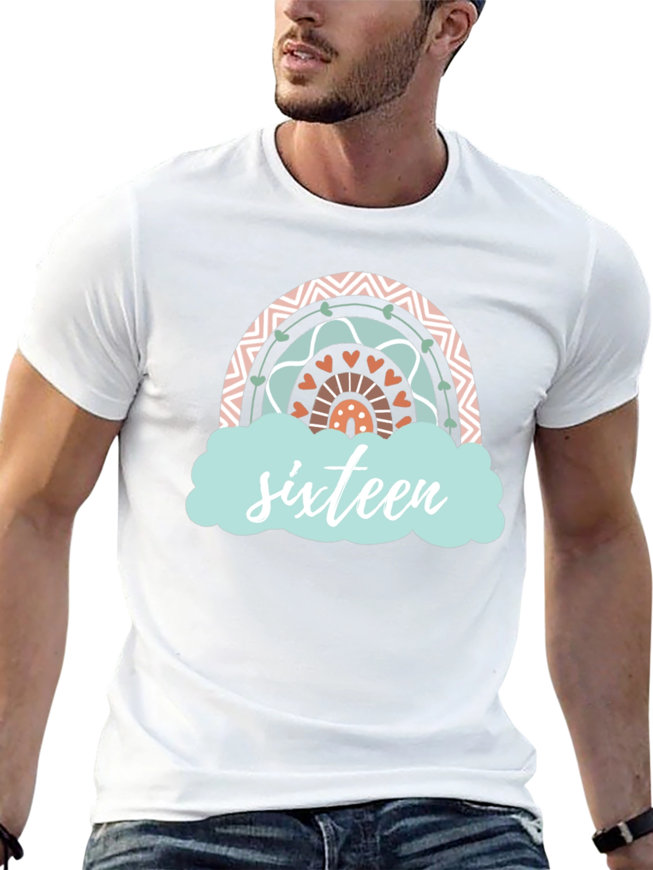 Sweet Sixteen Rainbow Graphic T-Shirt