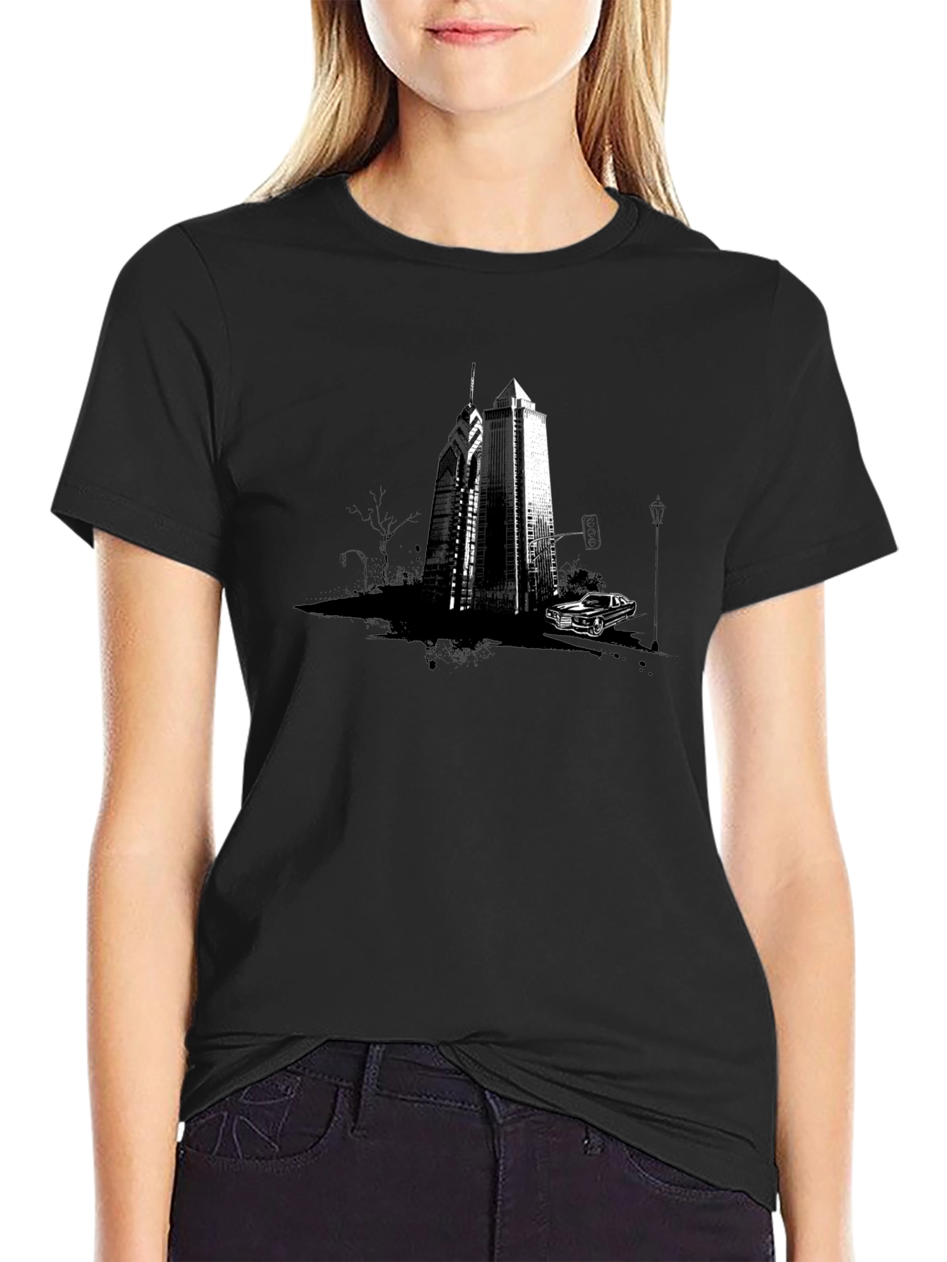 Cityscape Graphic Tee - Modern Streetwear Style