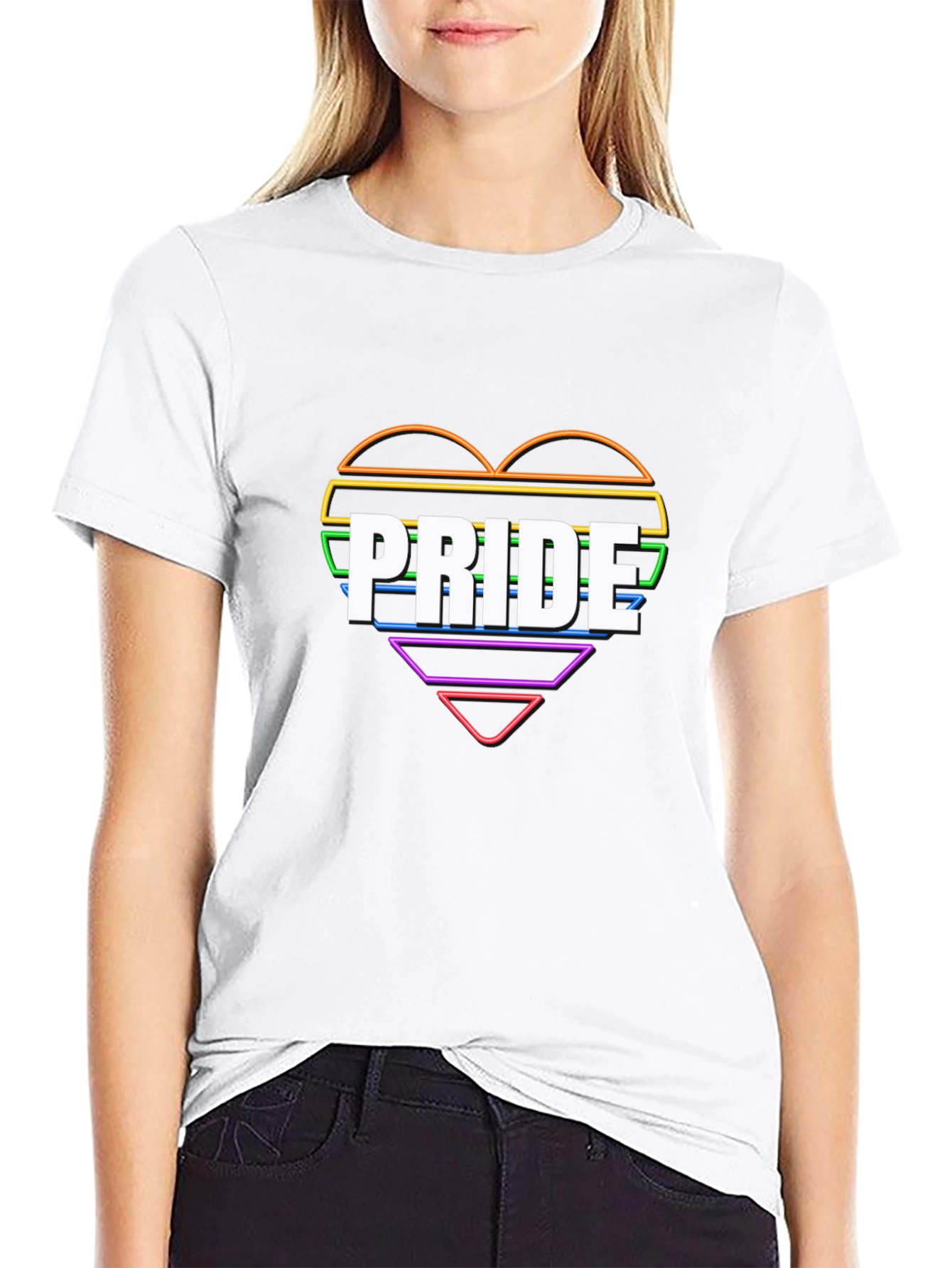 Pride Heart Graphic Tee - LGBTQ+ Pride Month