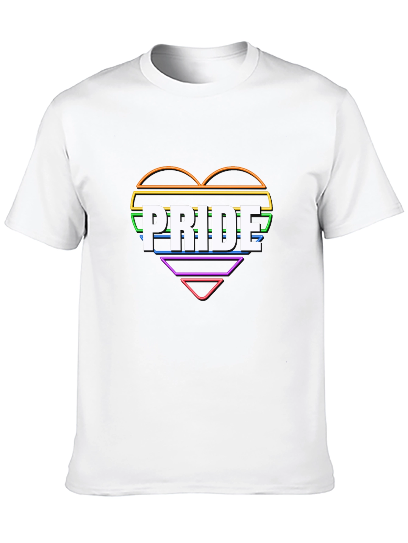 Pride Heart Graphic Tee - LGBTQ+ Pride Month