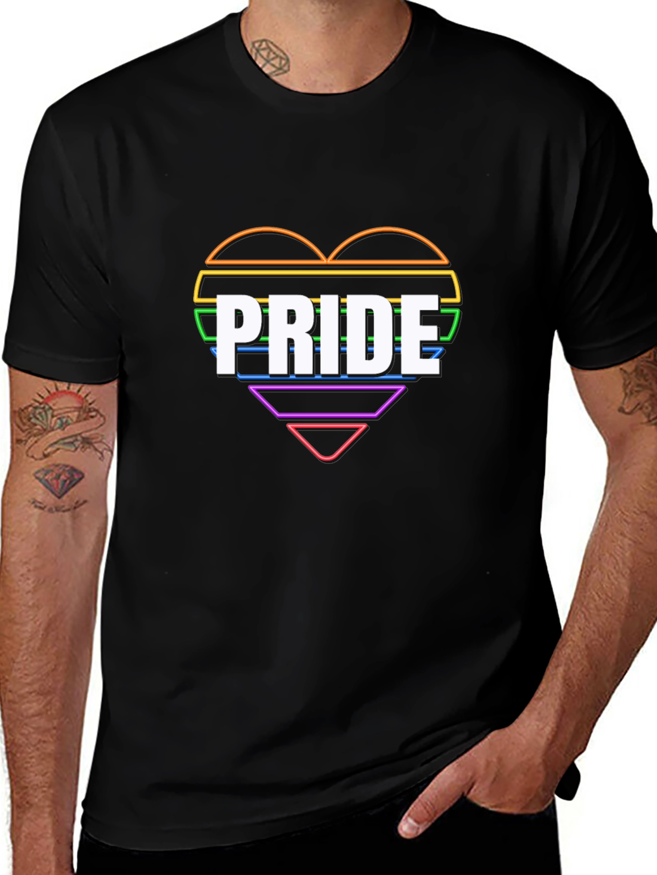 Pride Heart Graphic Tee - LGBTQ+ Pride Month
