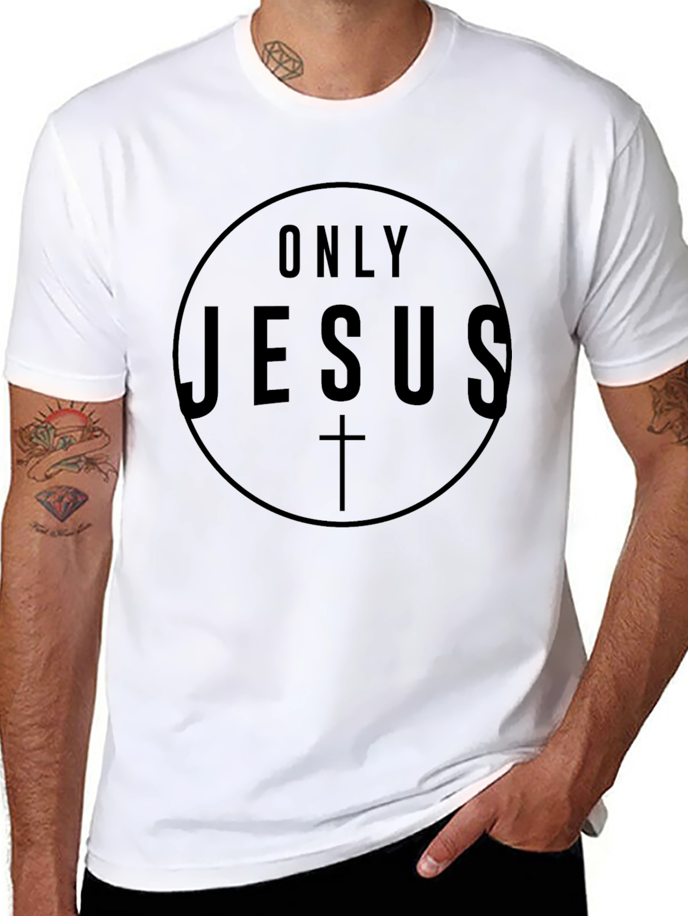 Only Jesus Graphic Black T-Shirt