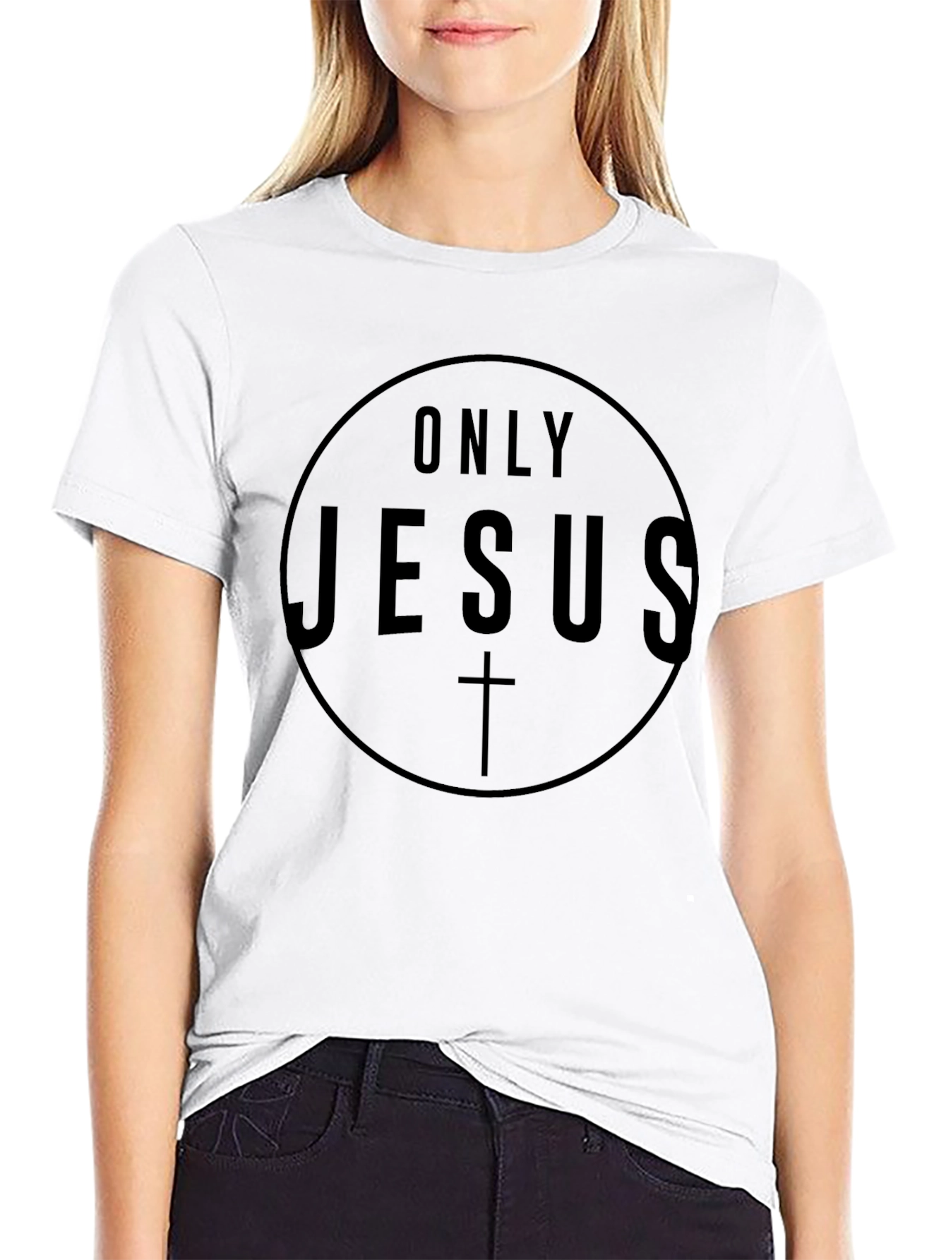 Only Jesus Graphic Black T-Shirt