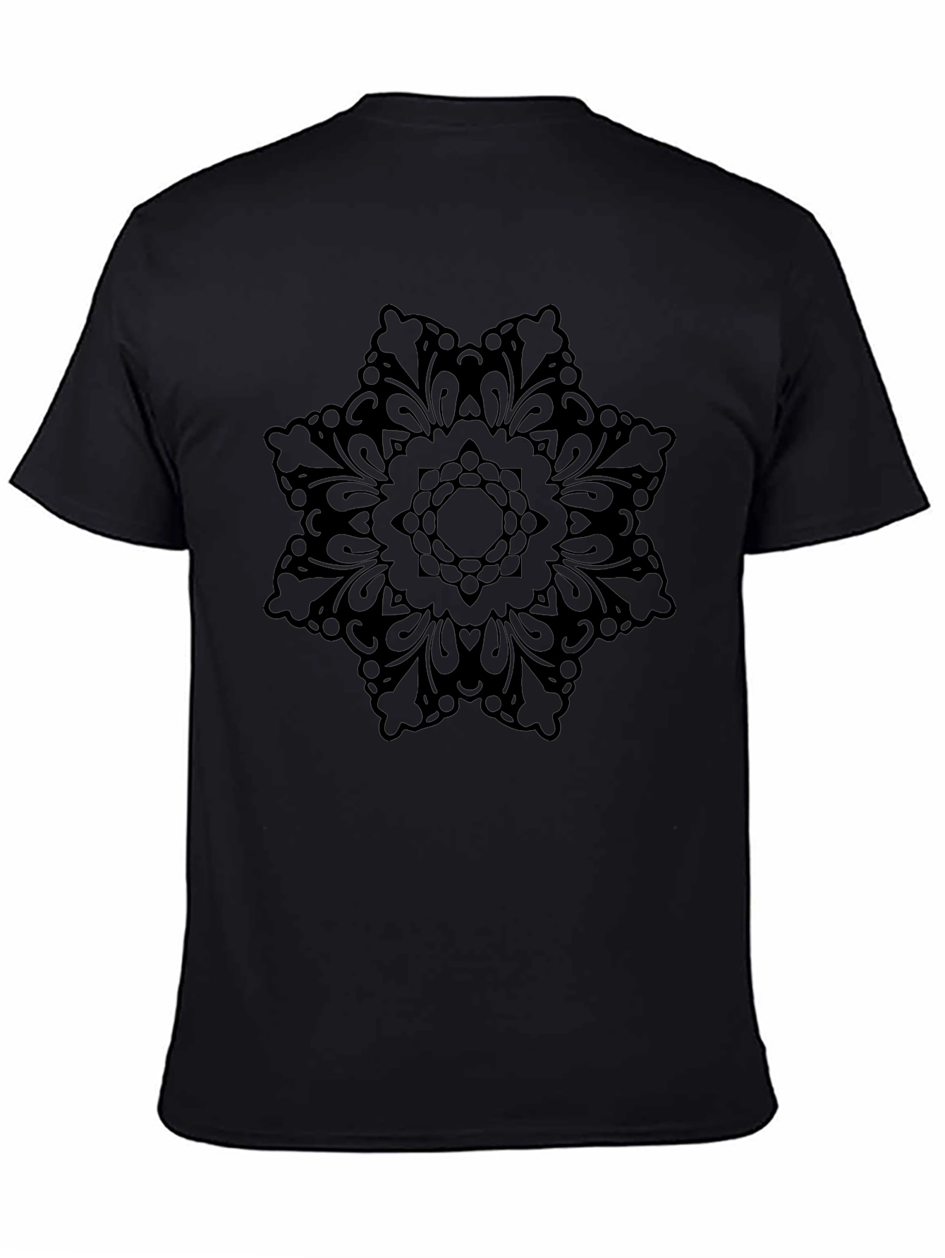 Mandala Graphic Print Black T-Shirt