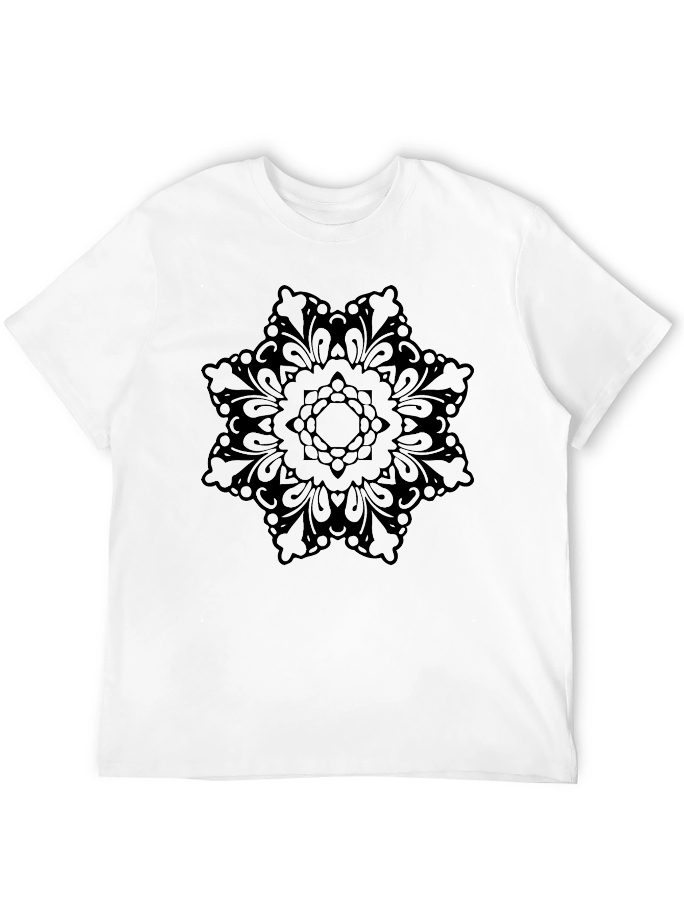 Mandala Graphic Print Black T-Shirt