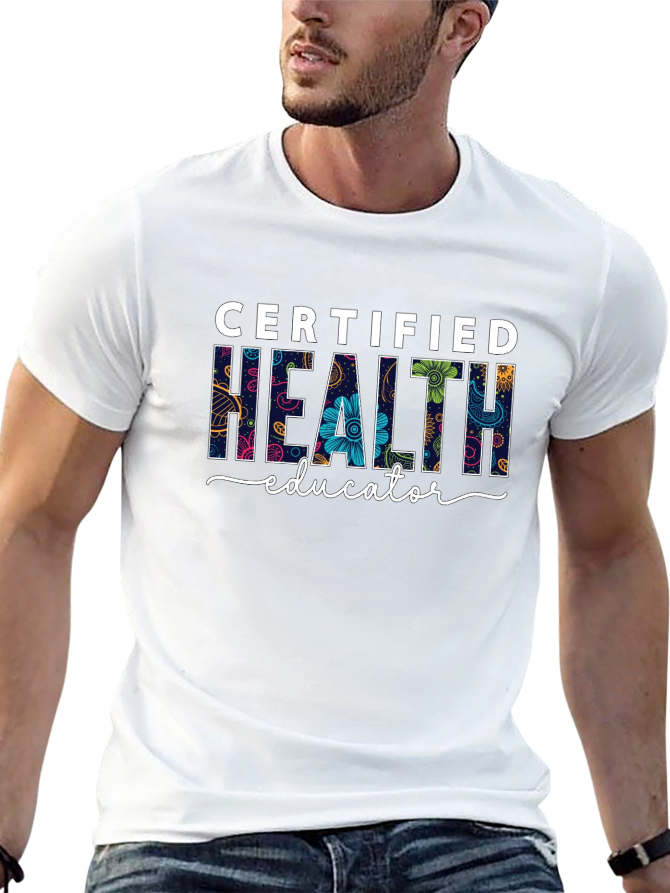 Certified Health Educator Floral T-Shirt