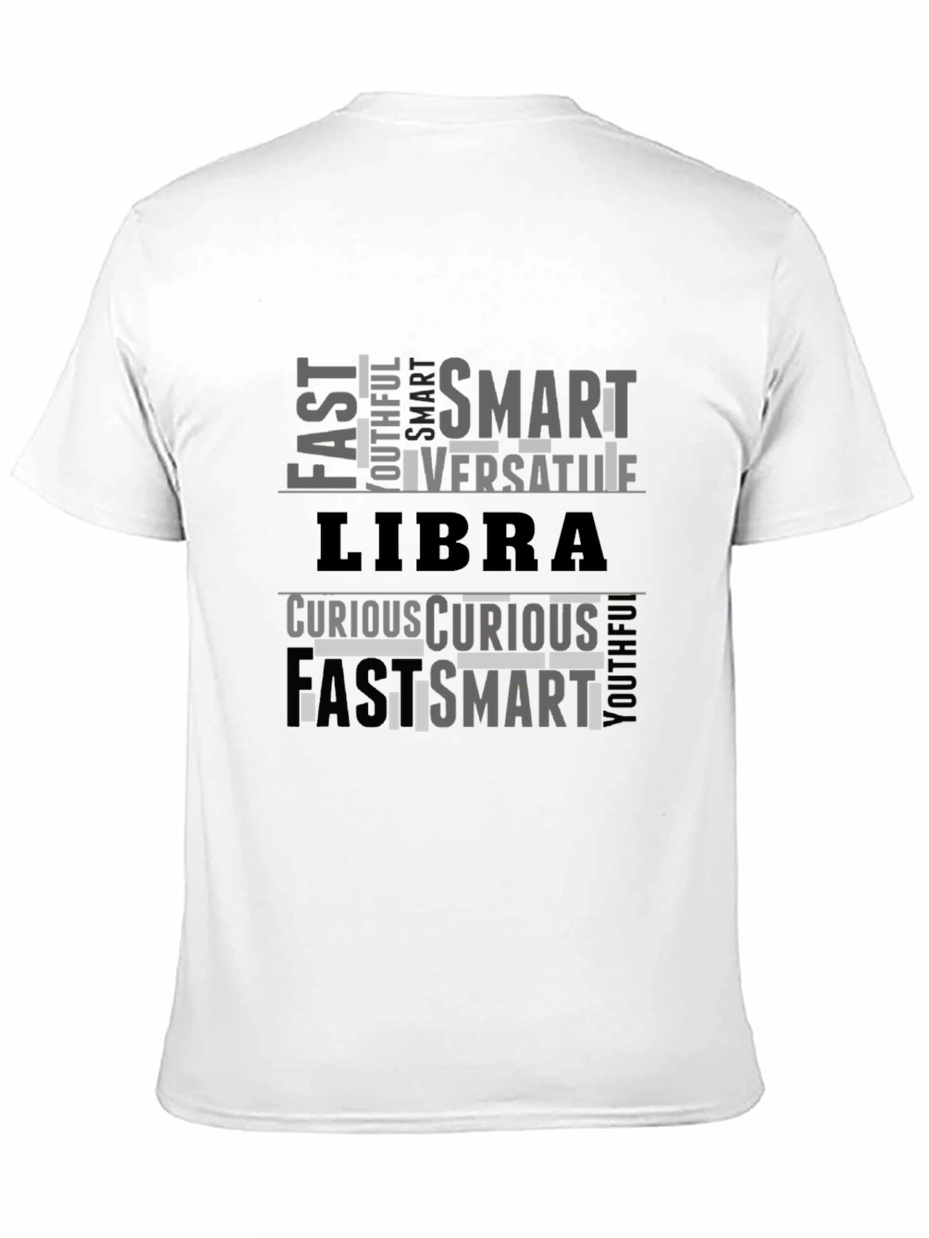 Libra Zodiac Sign Word Art Graphic Tee