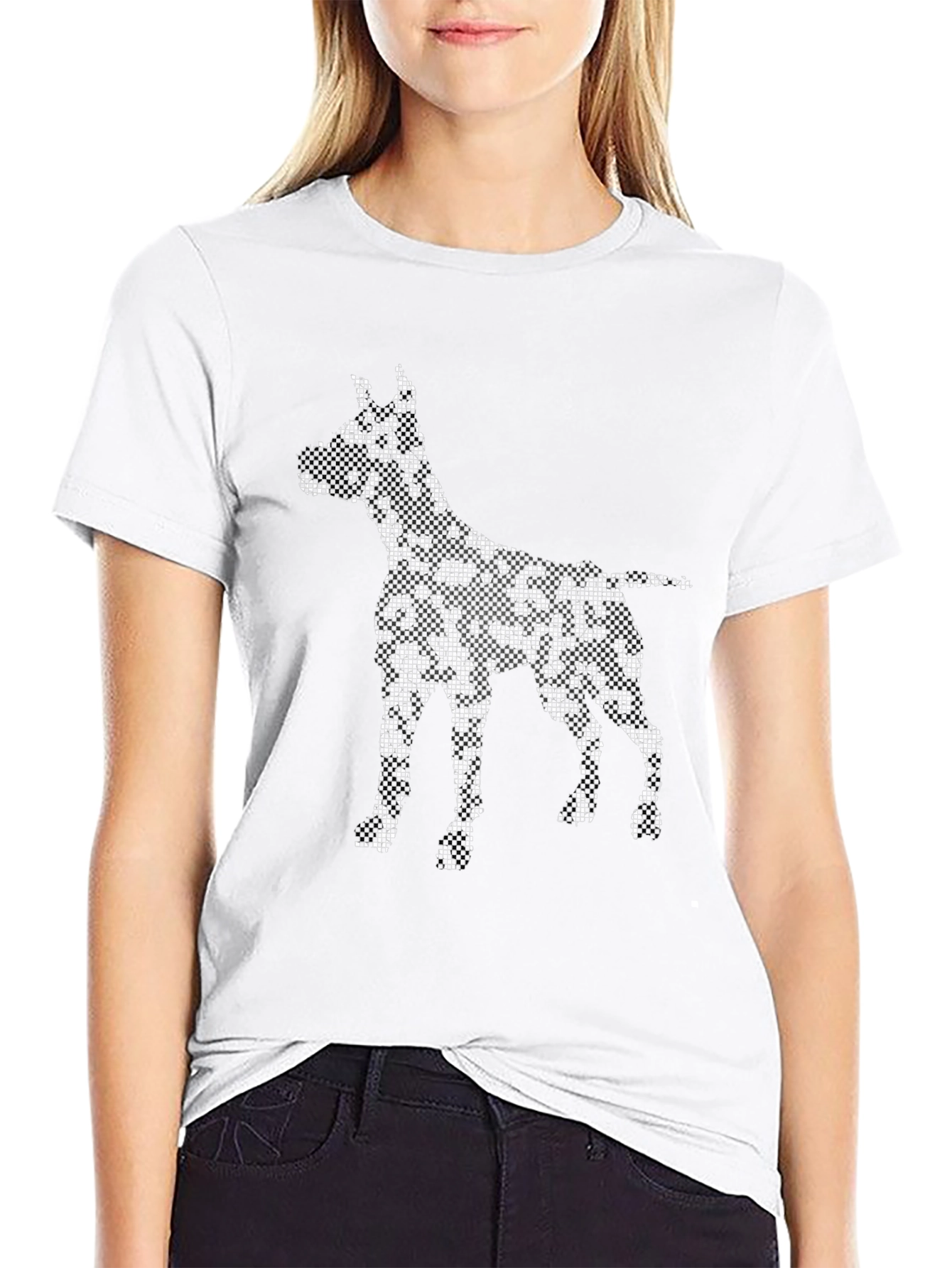 Dog Graphic Print Crew Neck T-Shirt