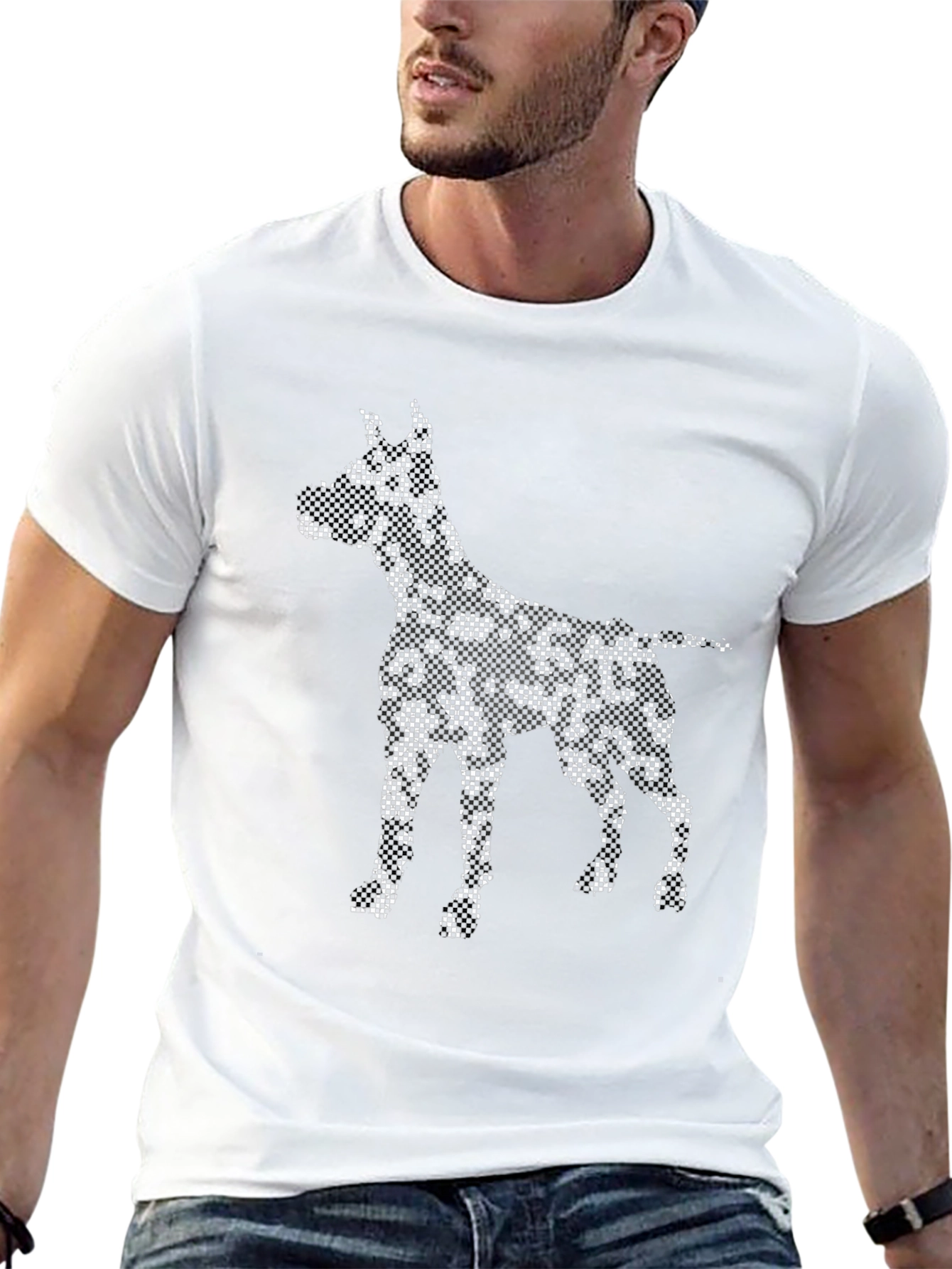 Dog Graphic Print Crew Neck T-Shirt