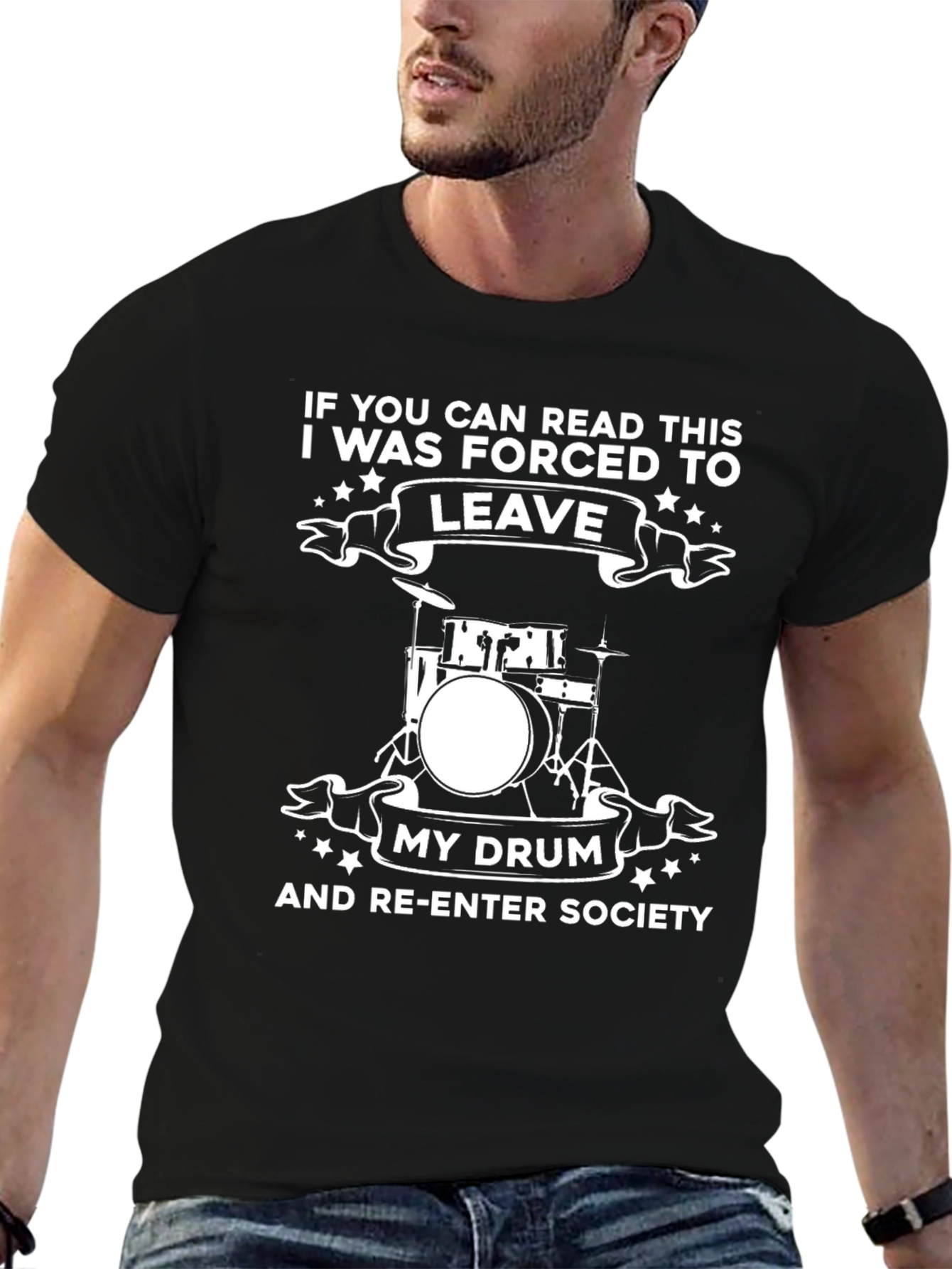 Drummer T-Shirt: Forced to Leave My Drum