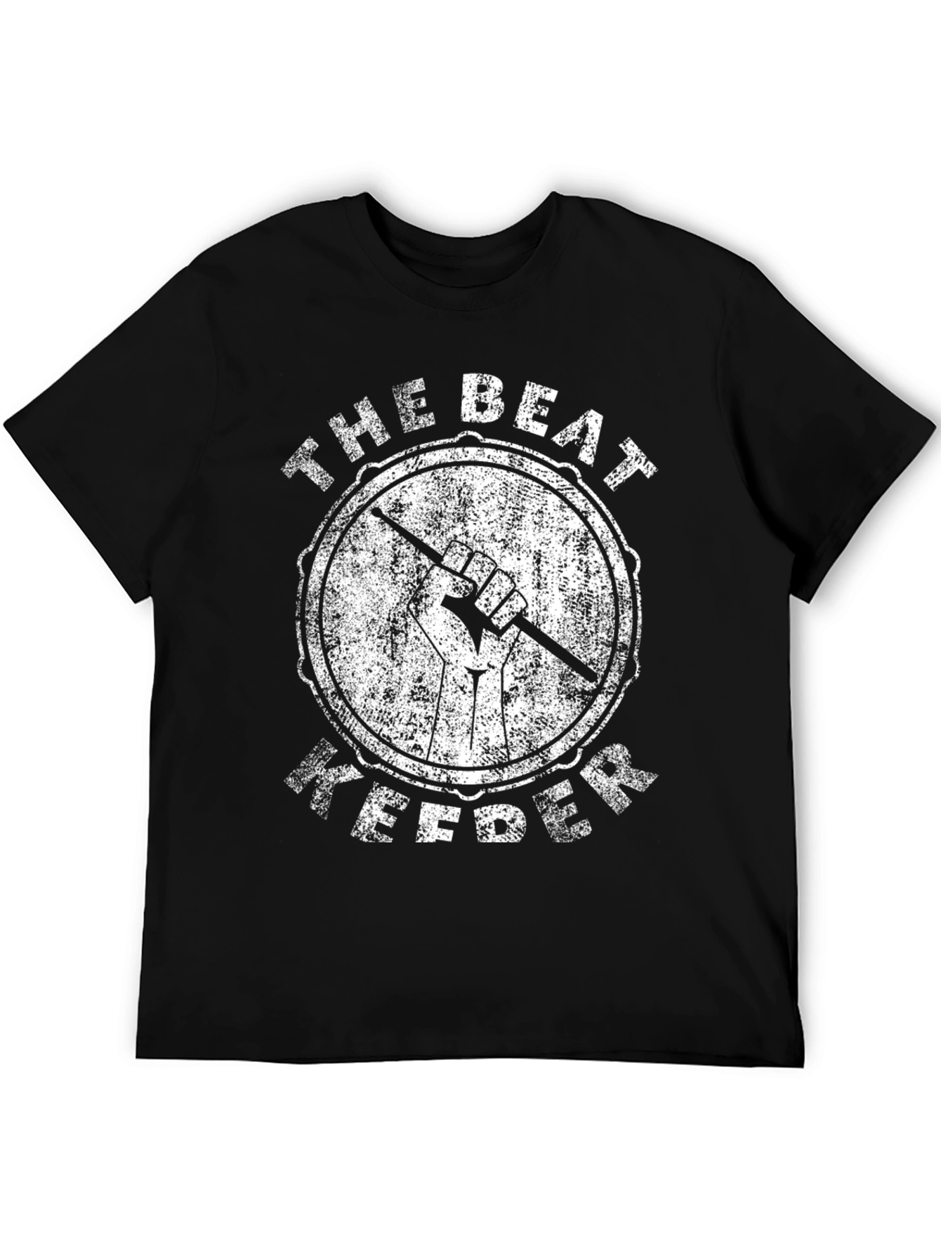 The Beat Keeper Black Drummer T-Shirt