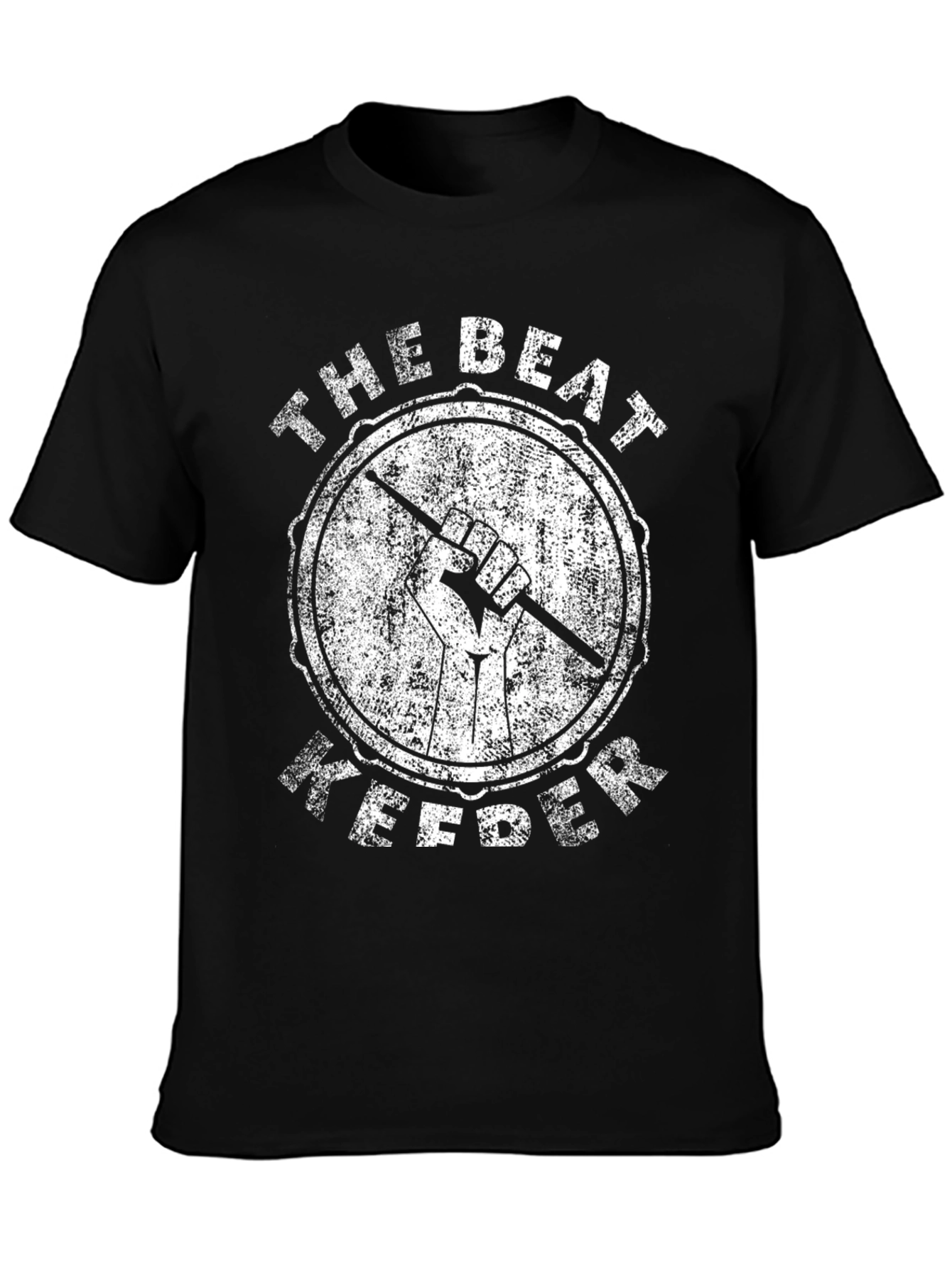 The Beat Keeper Black Drummer T-Shirt