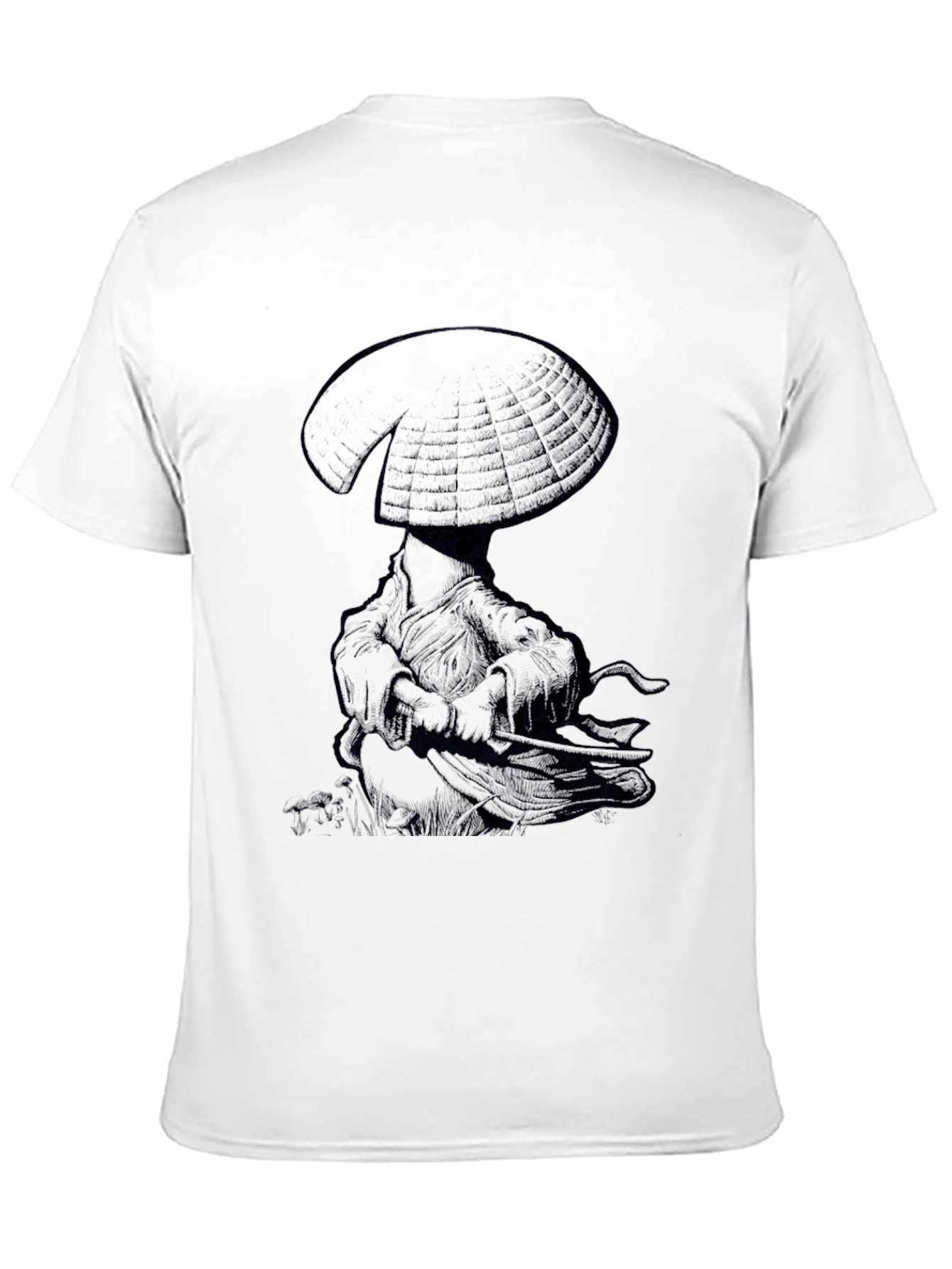 Black T-Shirt with Samurai Graphic