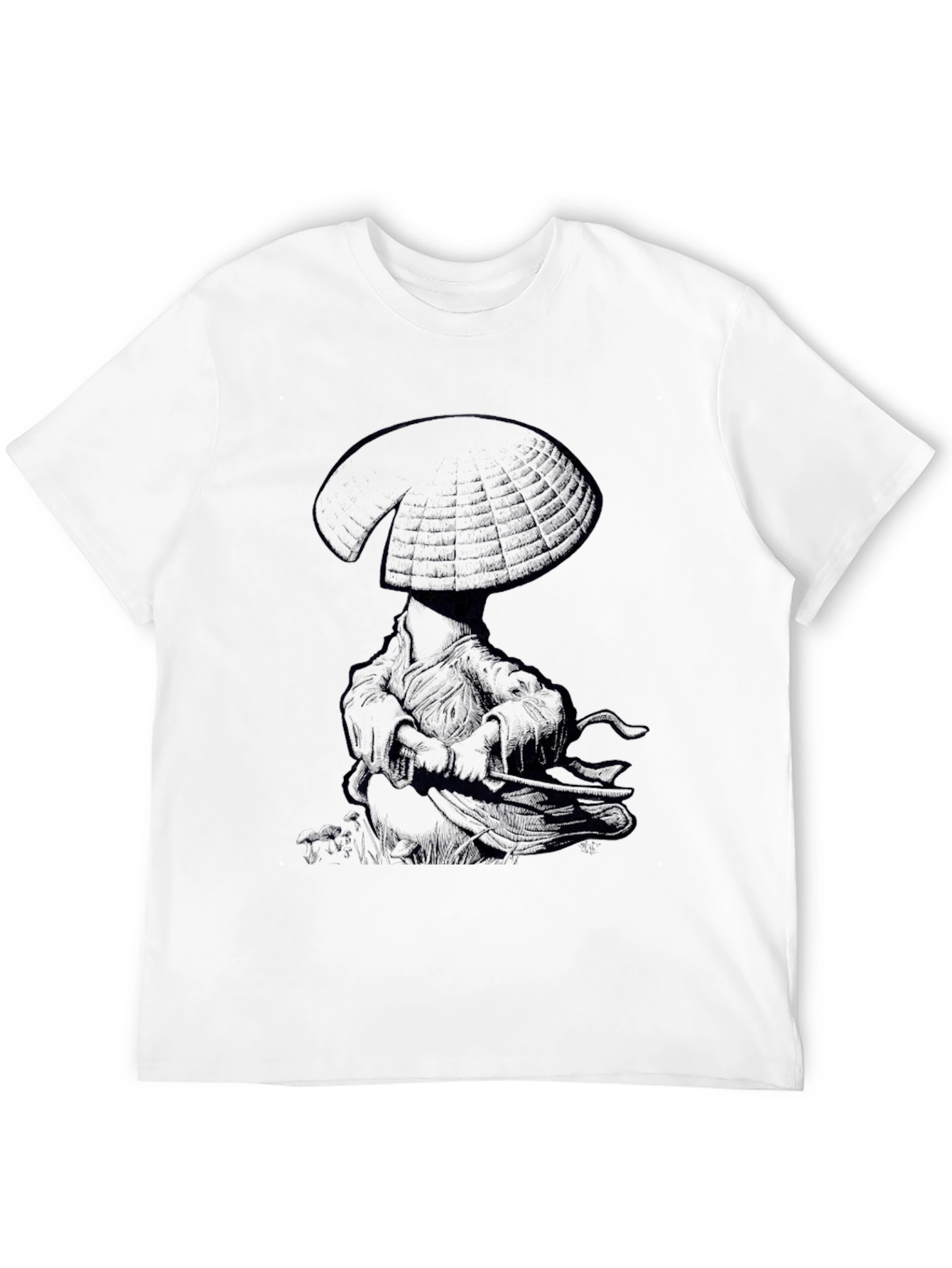 Black T-Shirt with Samurai Graphic